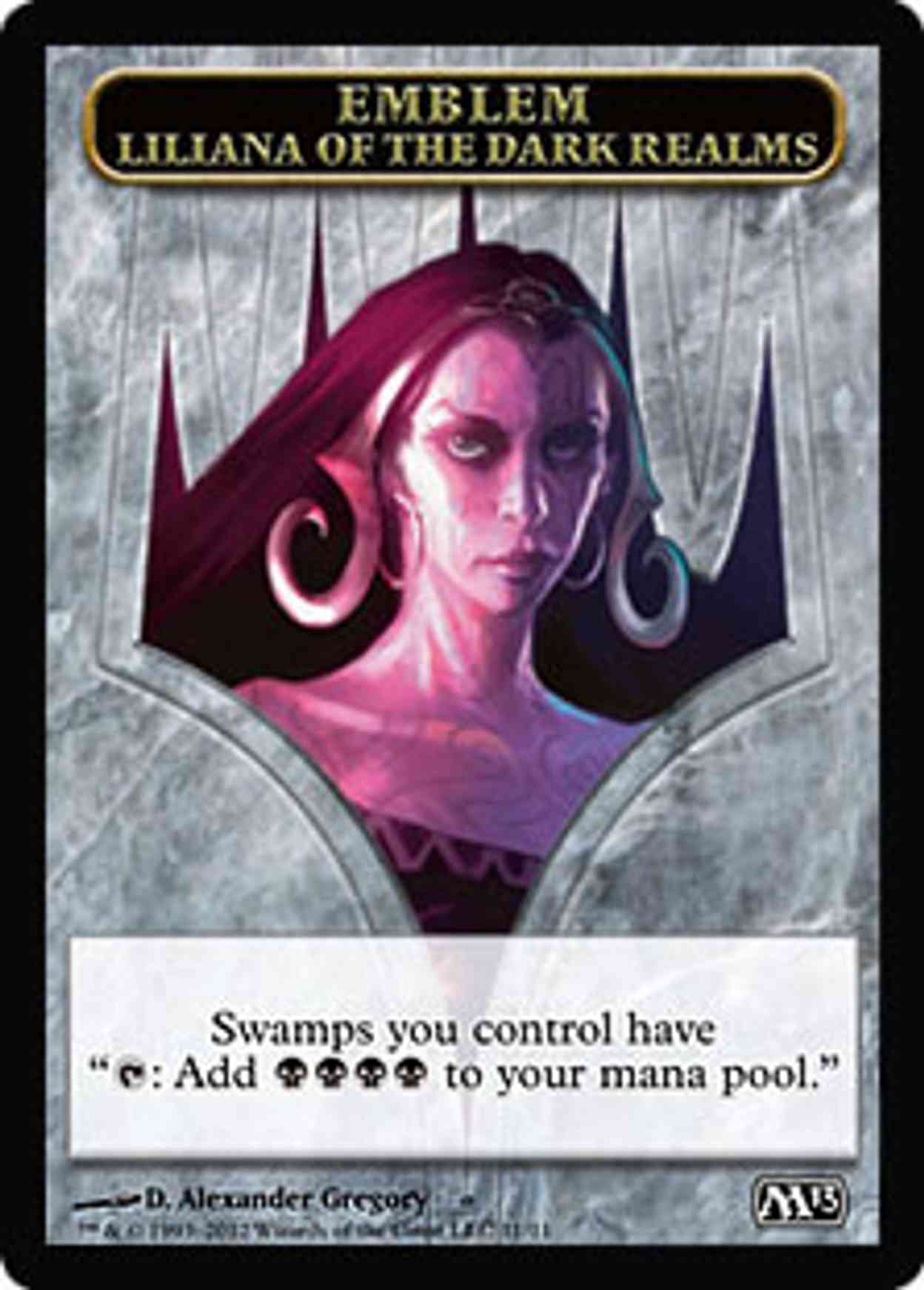 Emblem - Liliana of the Dark Realms magic card front