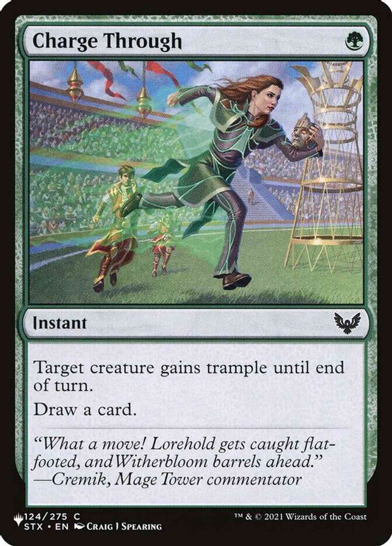 Charge Through magic card front