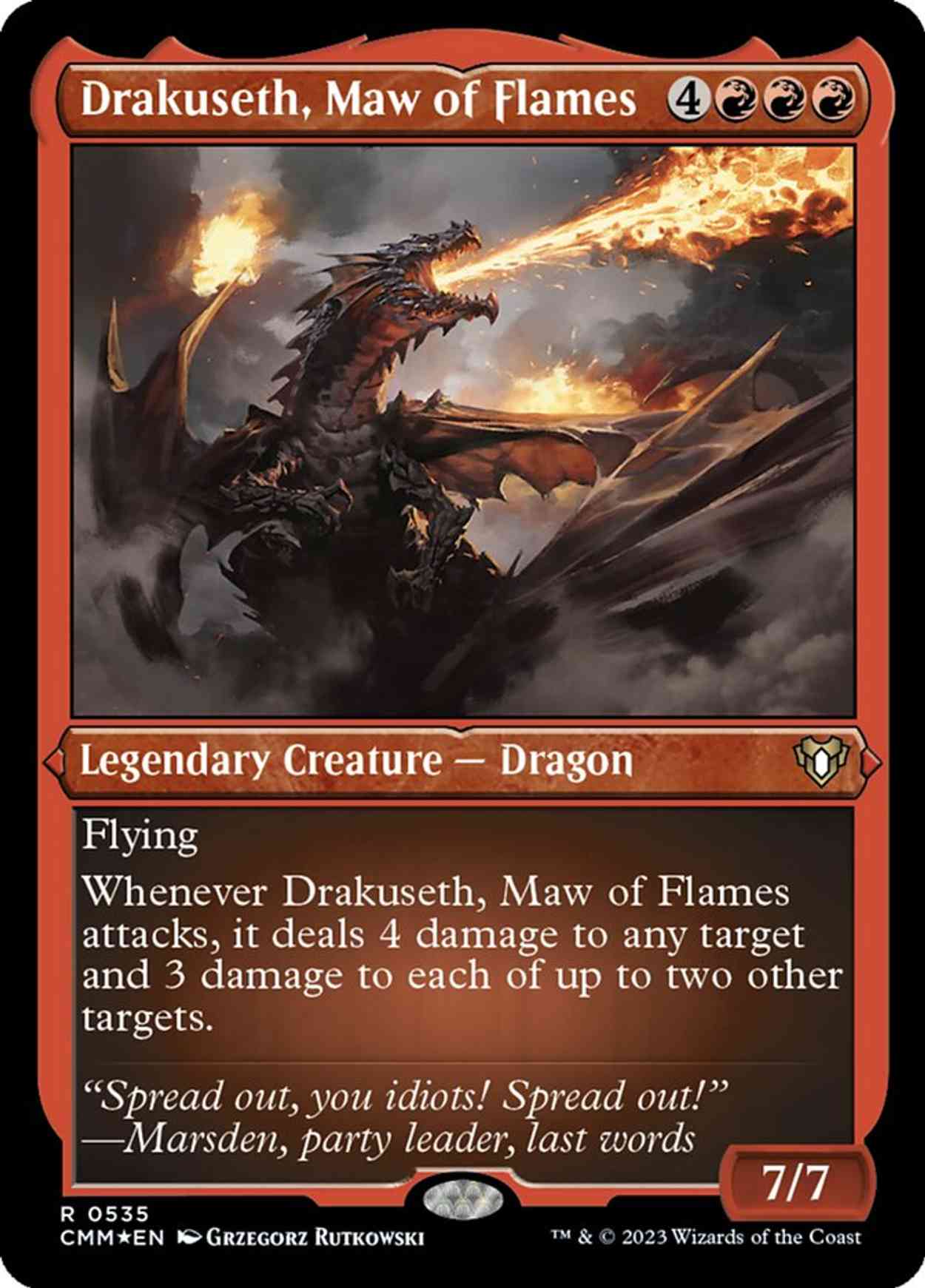 Drakuseth, Maw of Flames (Foil Etched) magic card front