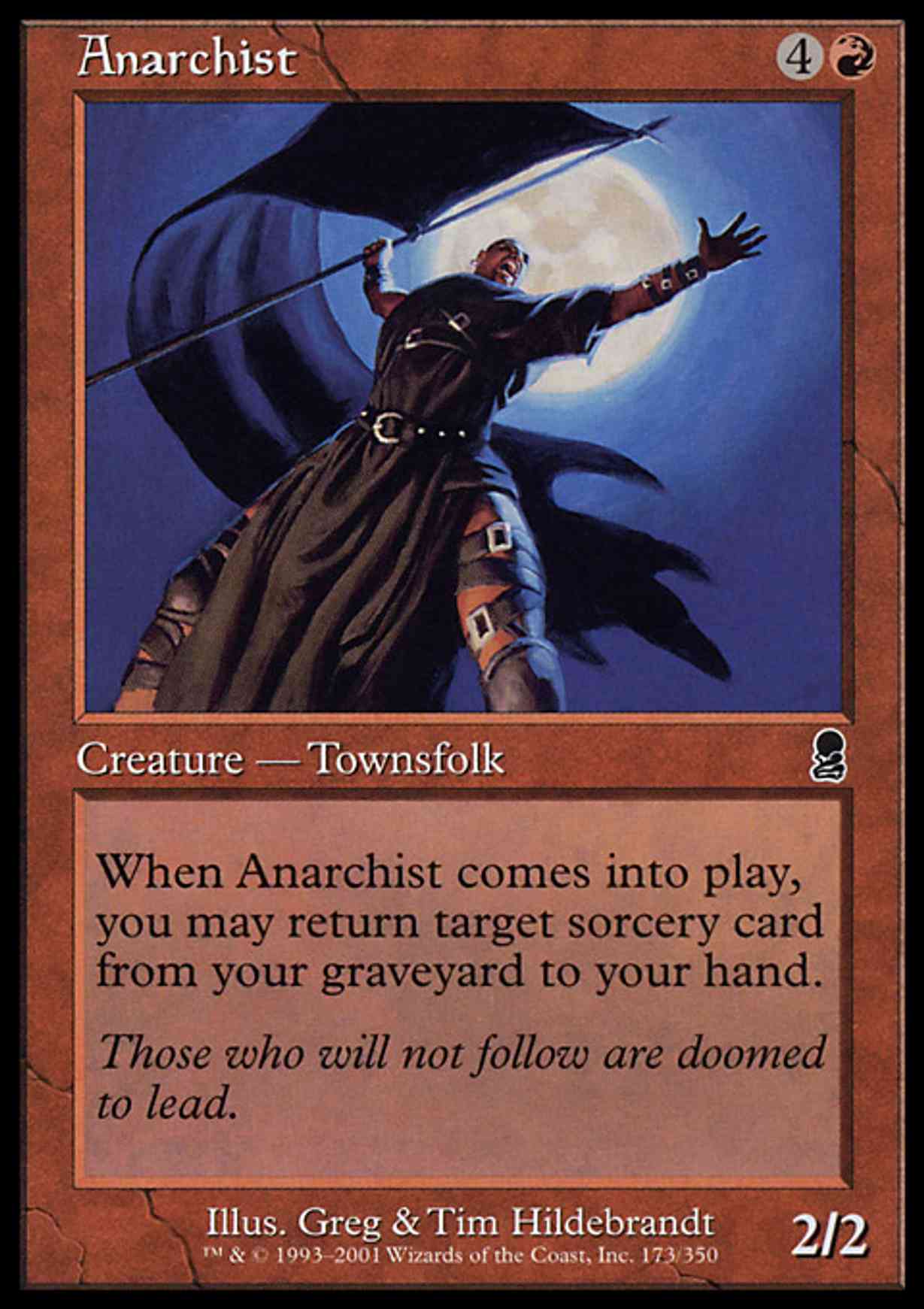 Anarchist magic card front
