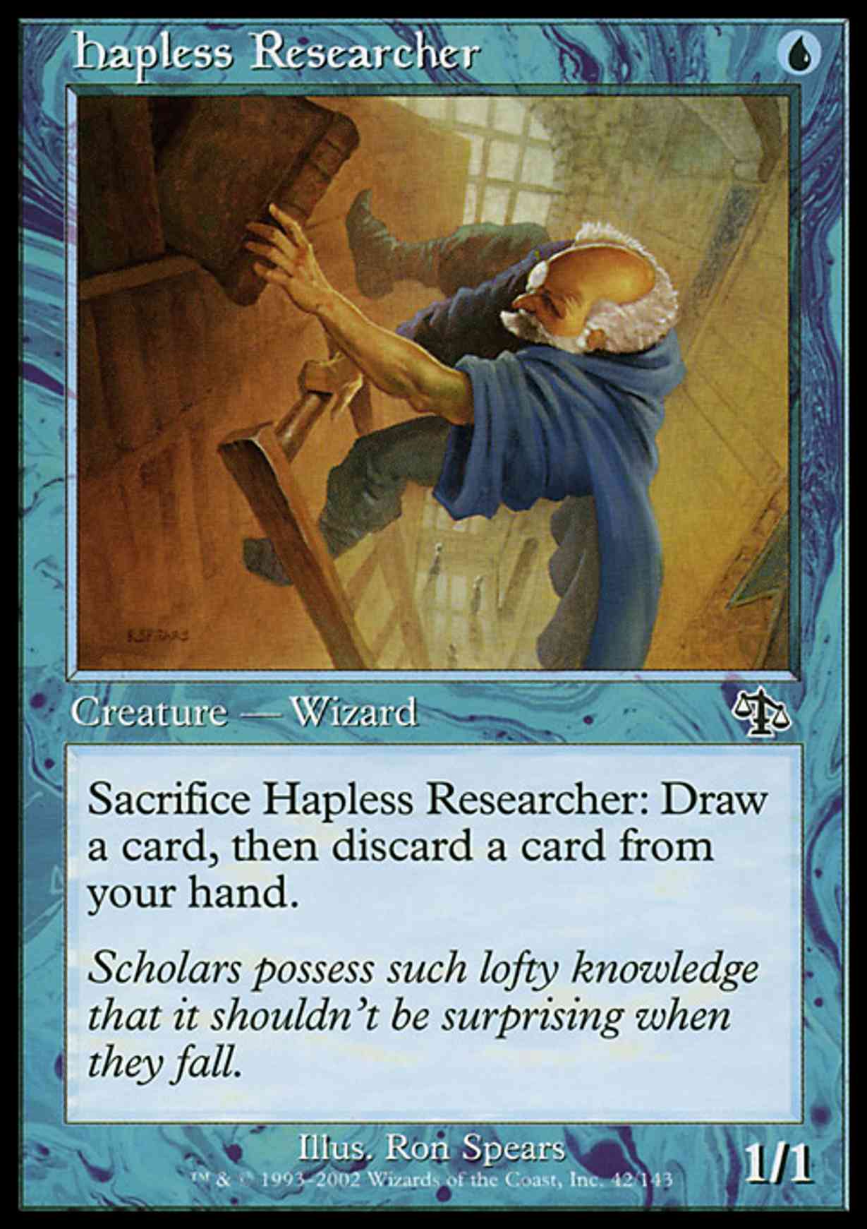 Hapless Researcher magic card front