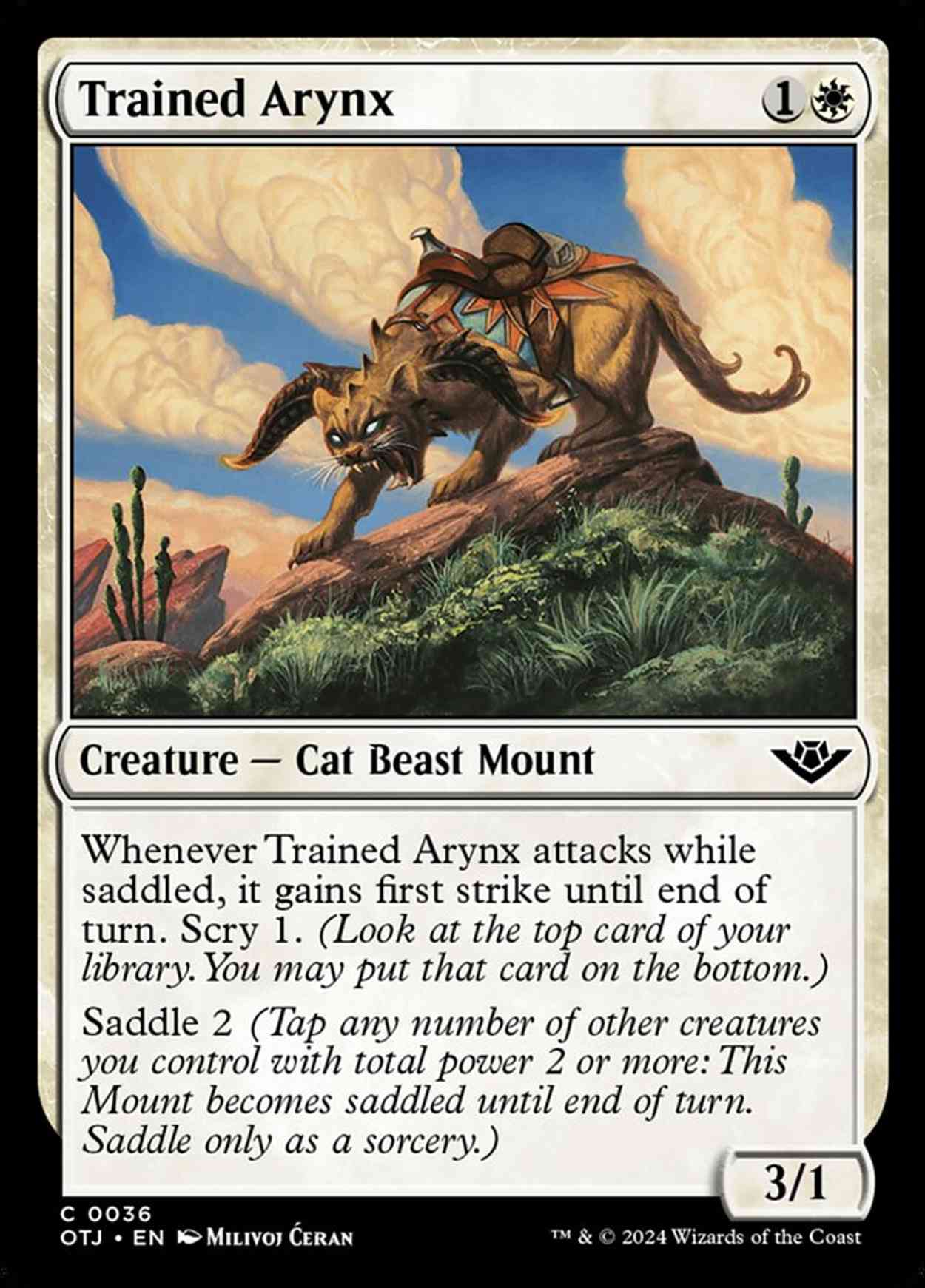 Trained Arynx magic card front