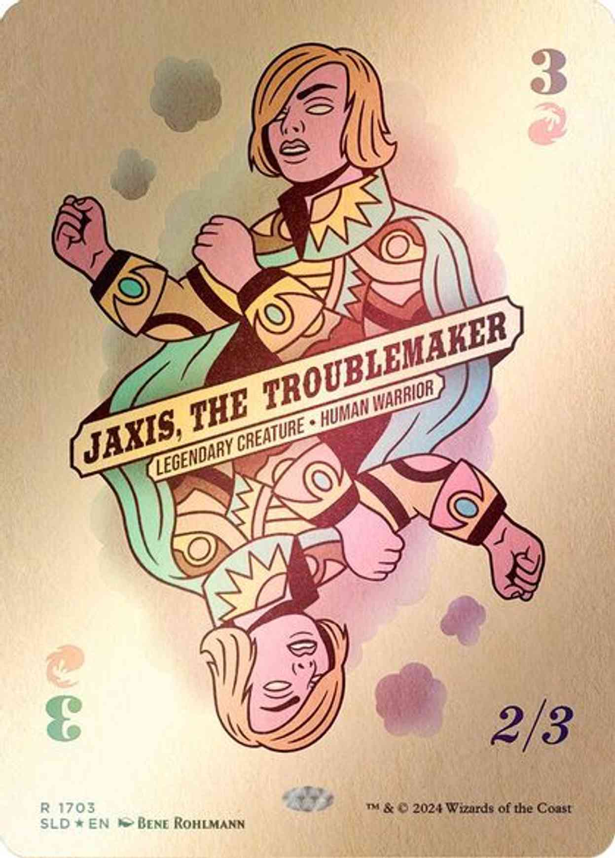 Jaxis, the Troublemaker (Rainbow Foil) magic card front