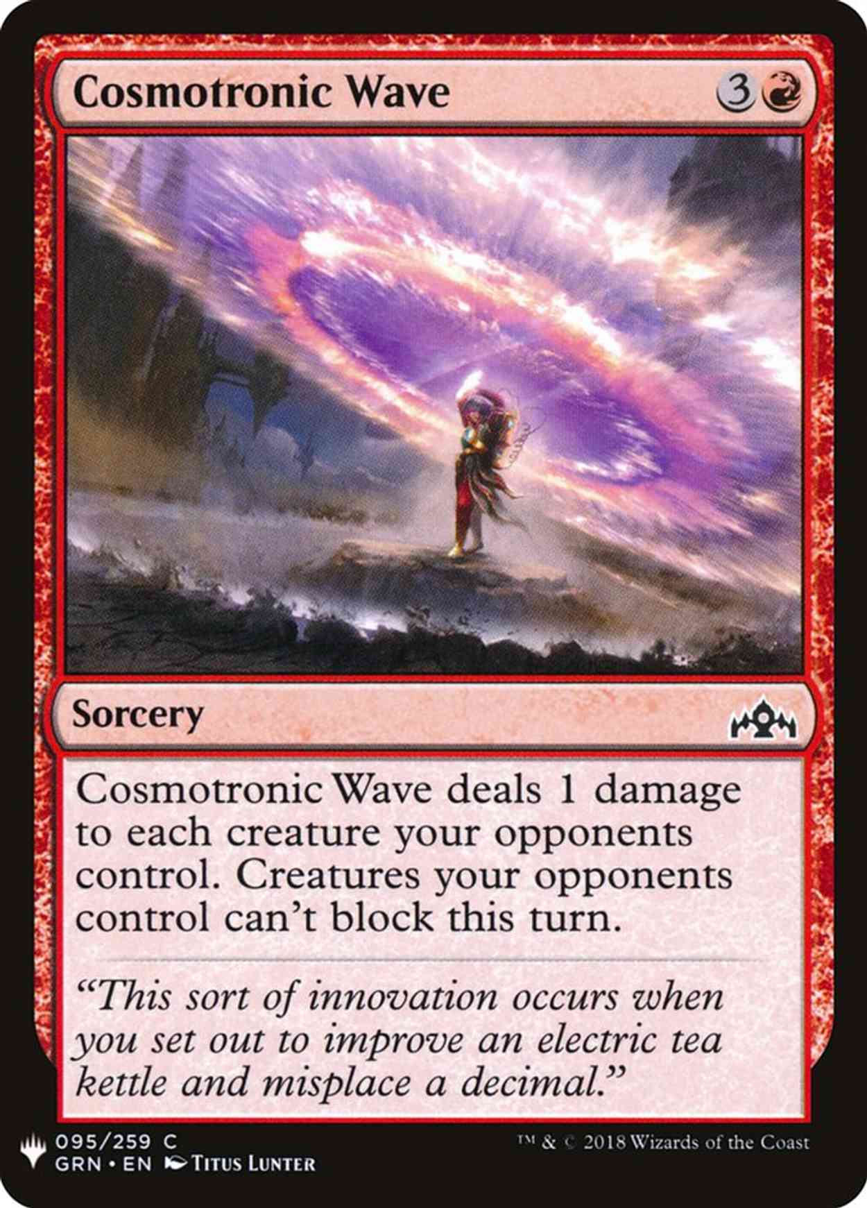 Cosmotronic Wave magic card front