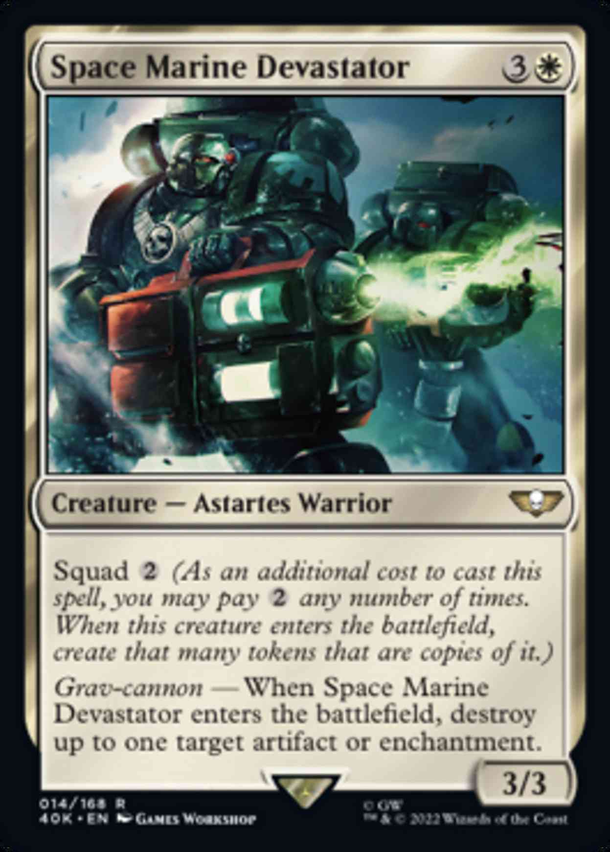 Space Marine Devastator (Surge Foil) magic card front