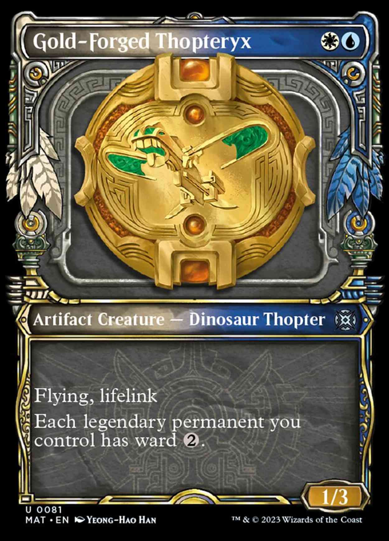Gold-Forged Thopteryx (Showcase) magic card front