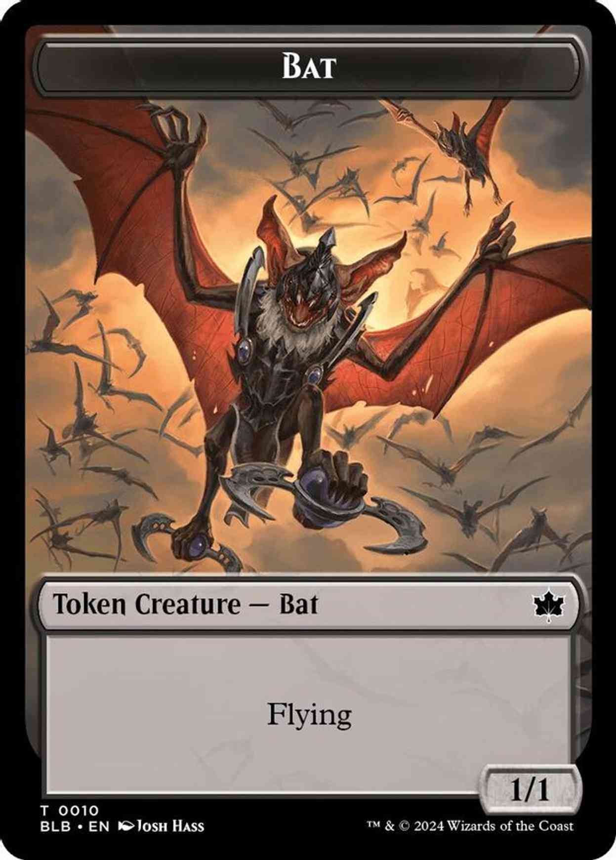 Bat // Warren Warleader Double-Sided Token magic card front