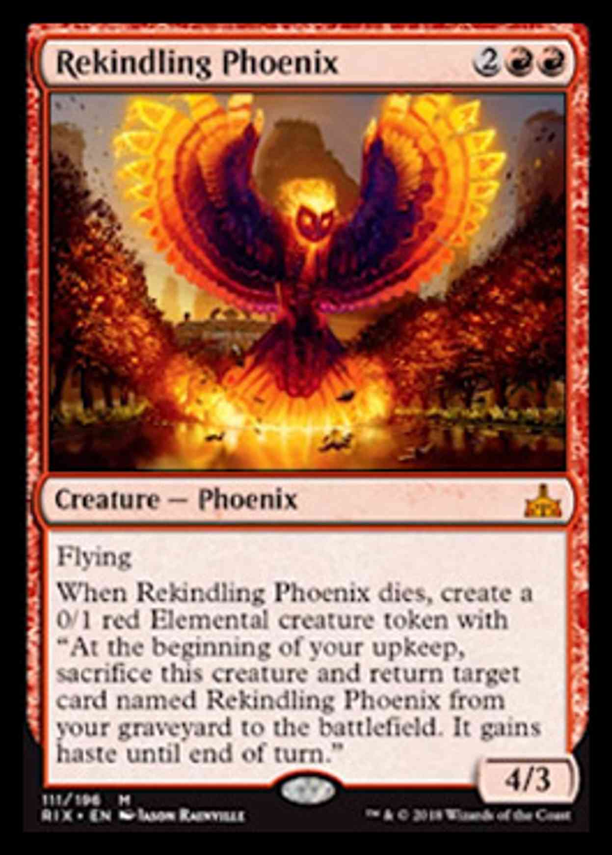 Rekindling Phoenix magic card front