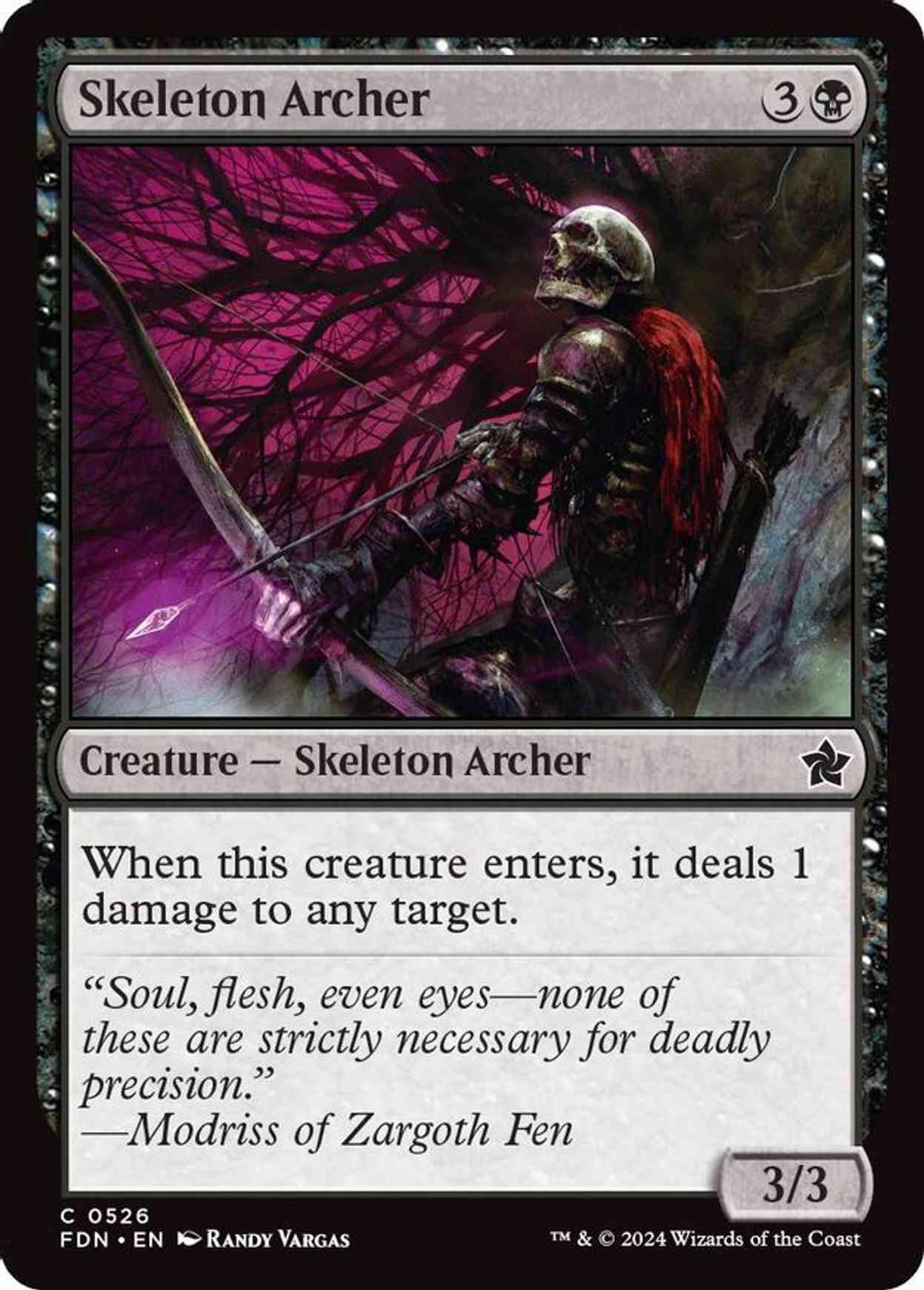 Skeleton Archer magic card front