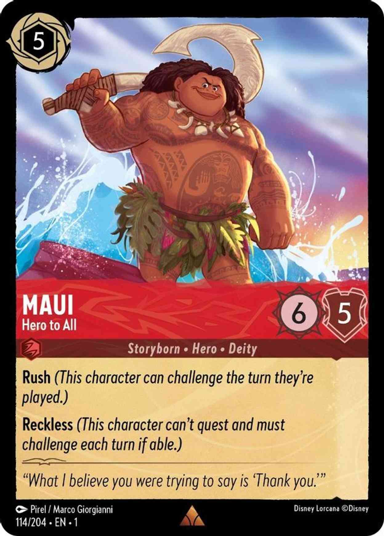 Maui - Hero to All magic card front