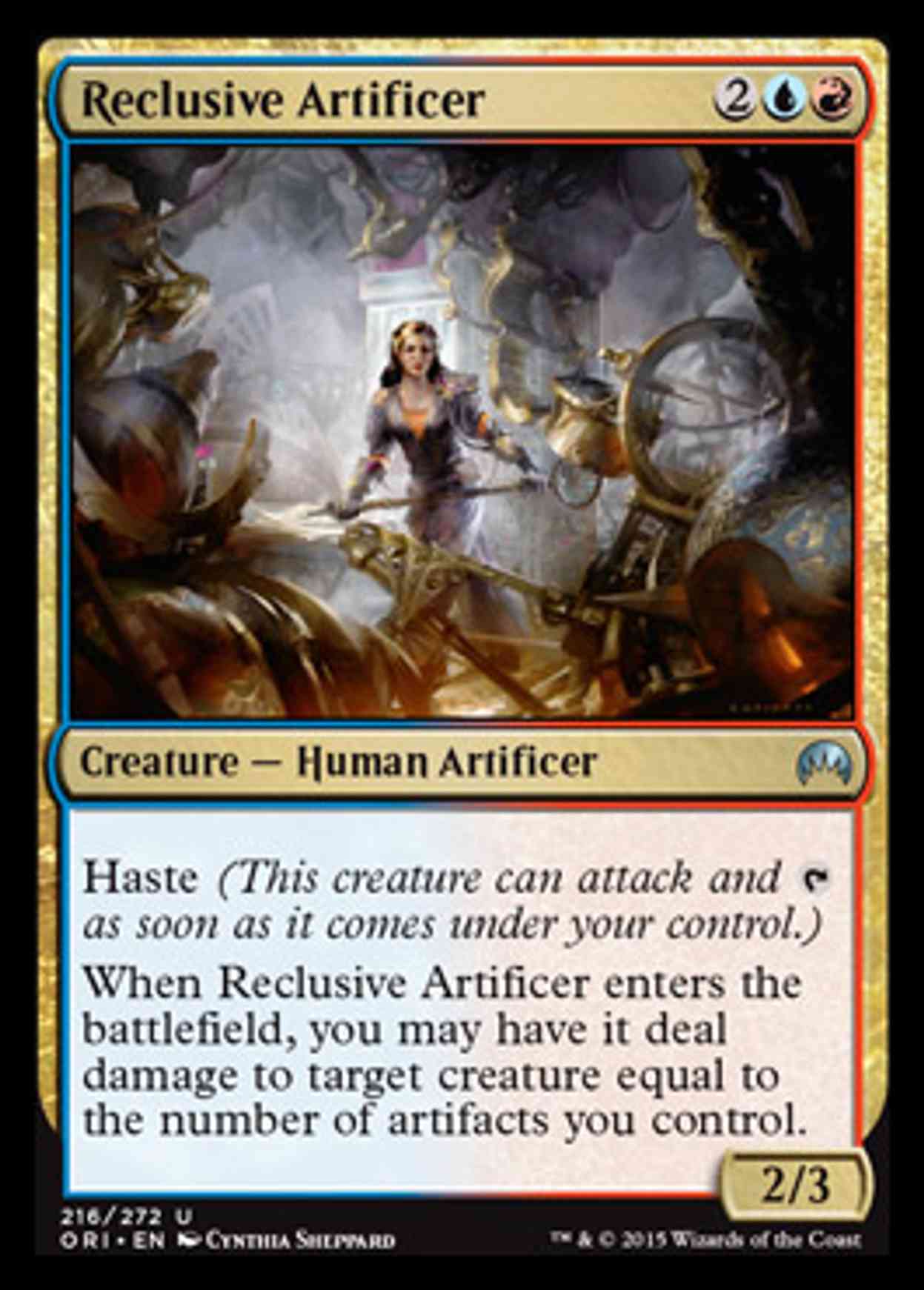 Reclusive Artificer magic card front
