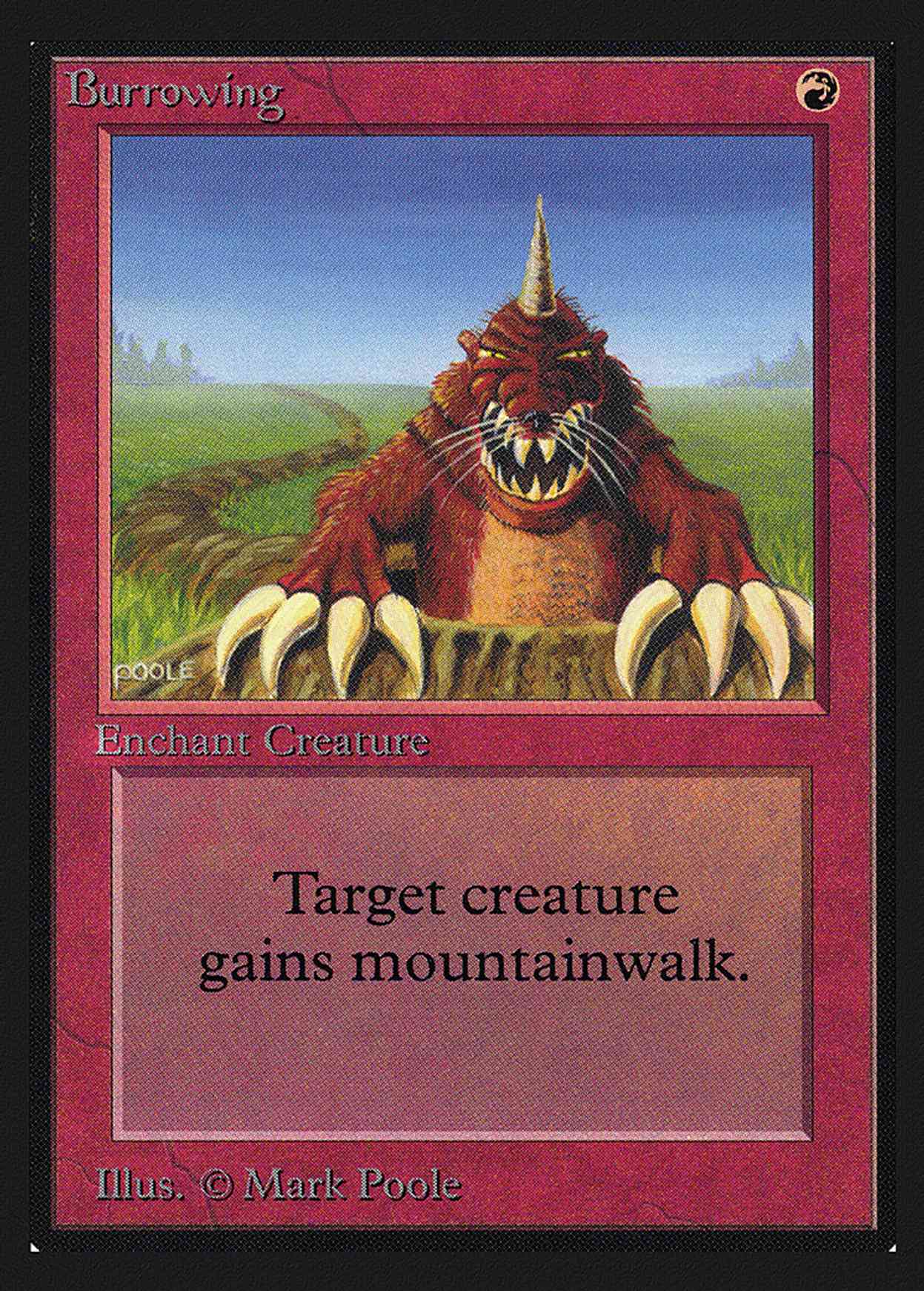 Burrowing (CE) magic card front