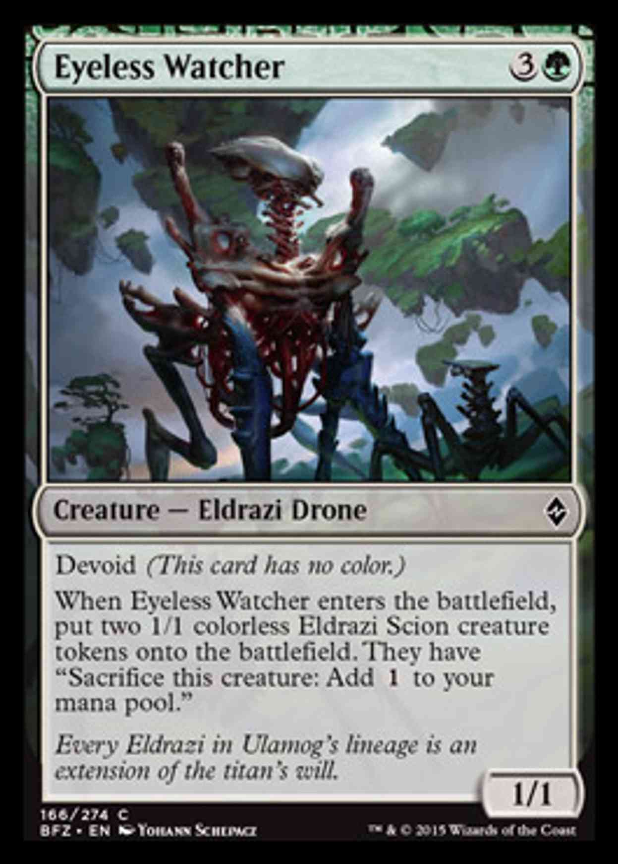 Eyeless Watcher magic card front