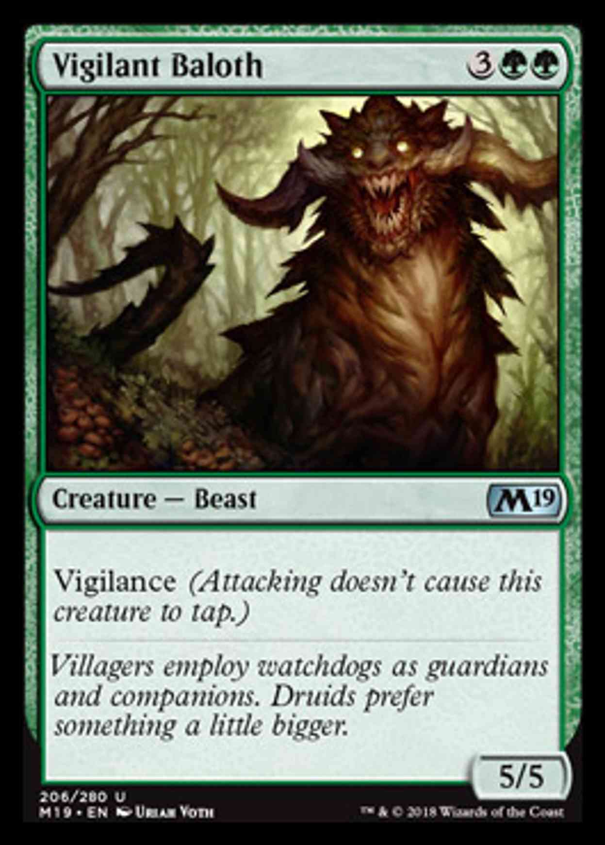 Vigilant Baloth magic card front