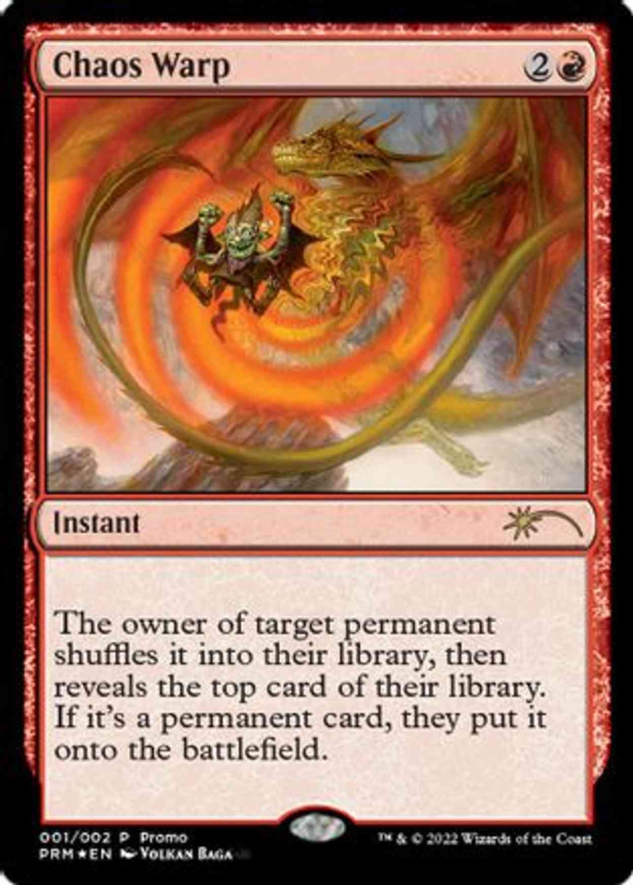 Chaos Warp magic card front
