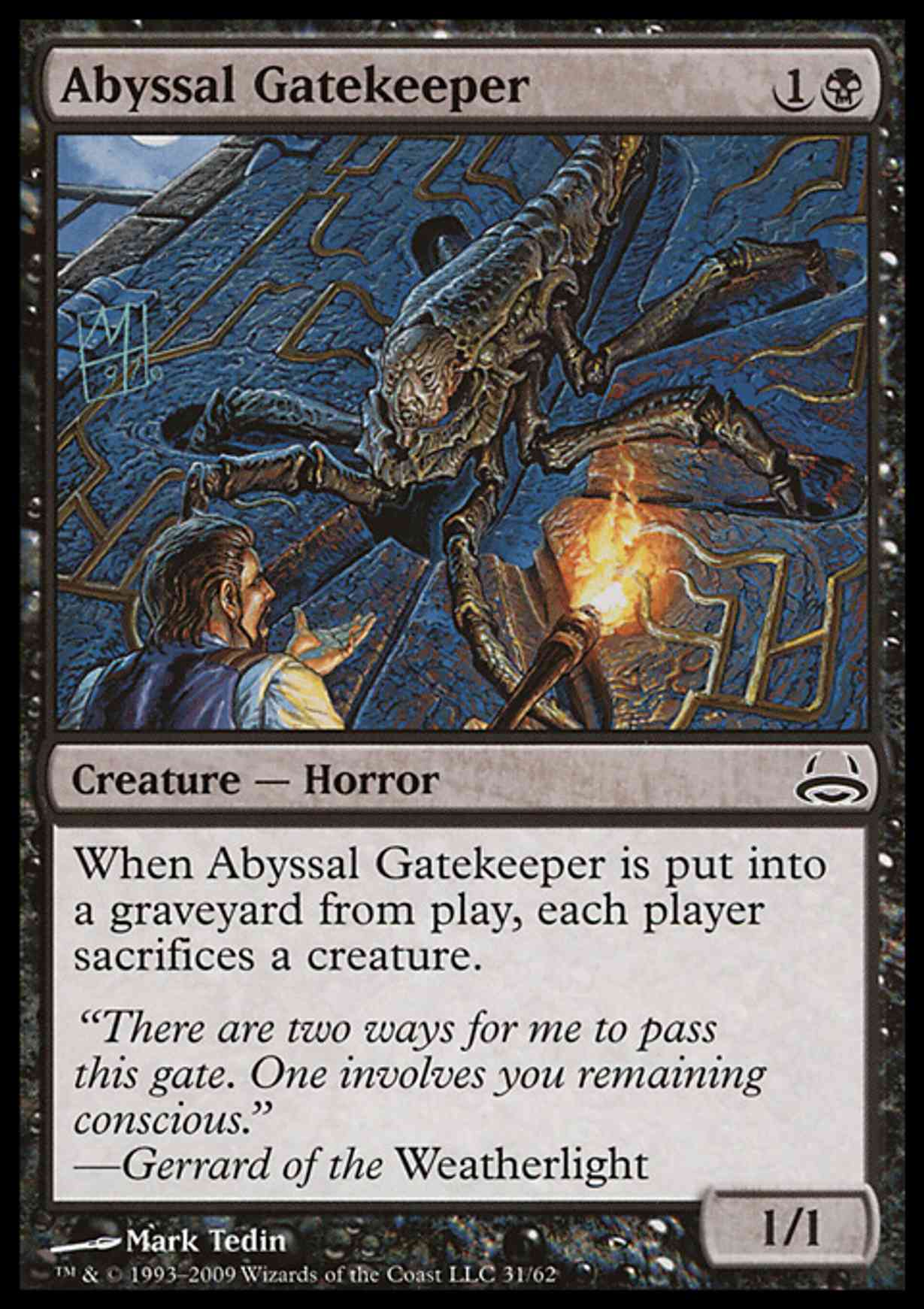 Abyssal Gatekeeper magic card front