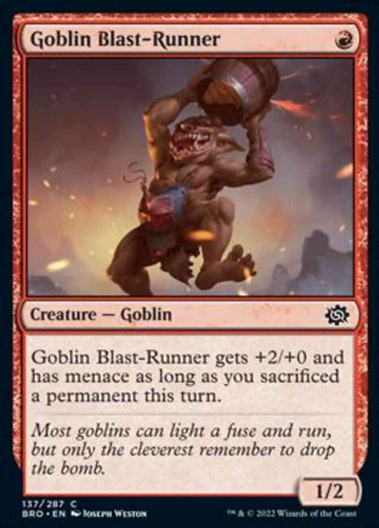 Goblin Blast-Runner magic card front