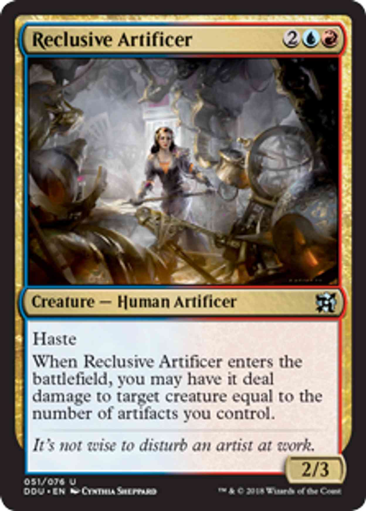 Reclusive Artificer magic card front