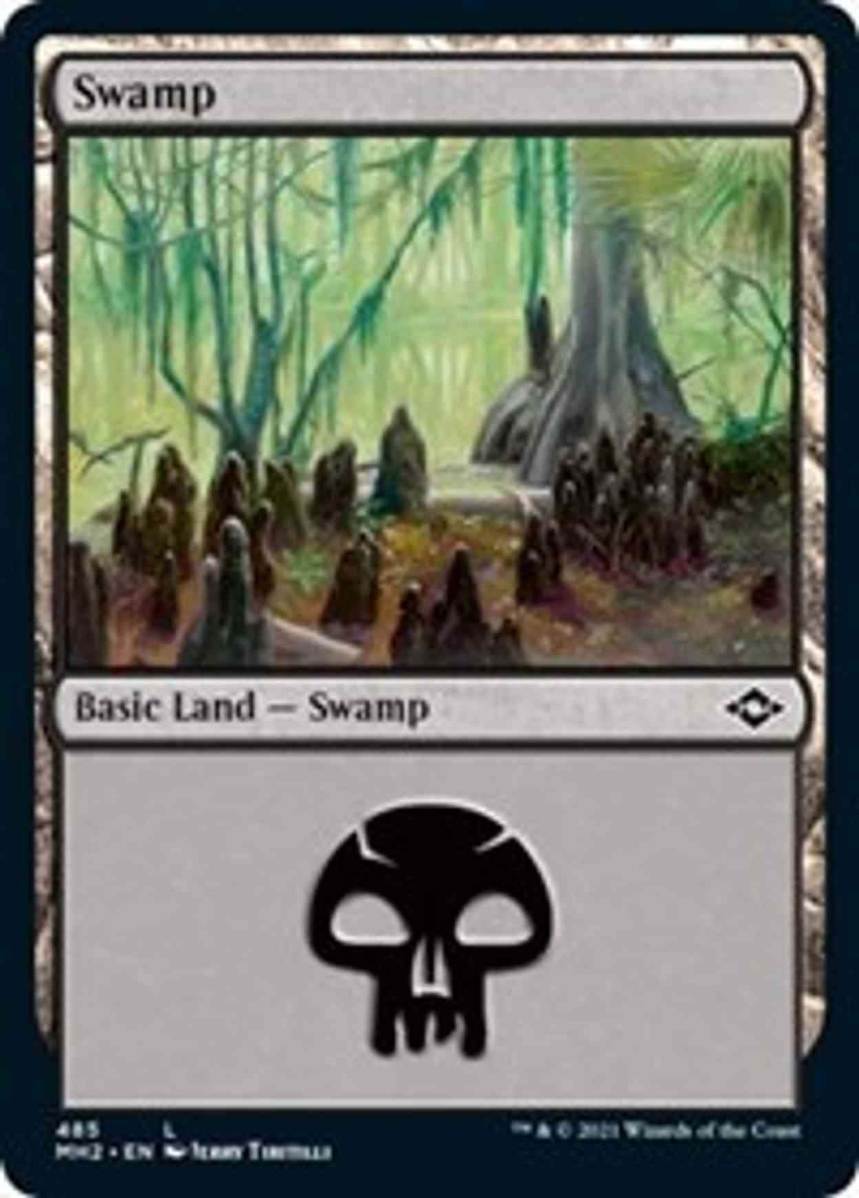 Swamp (485) (Foil Etched) magic card front