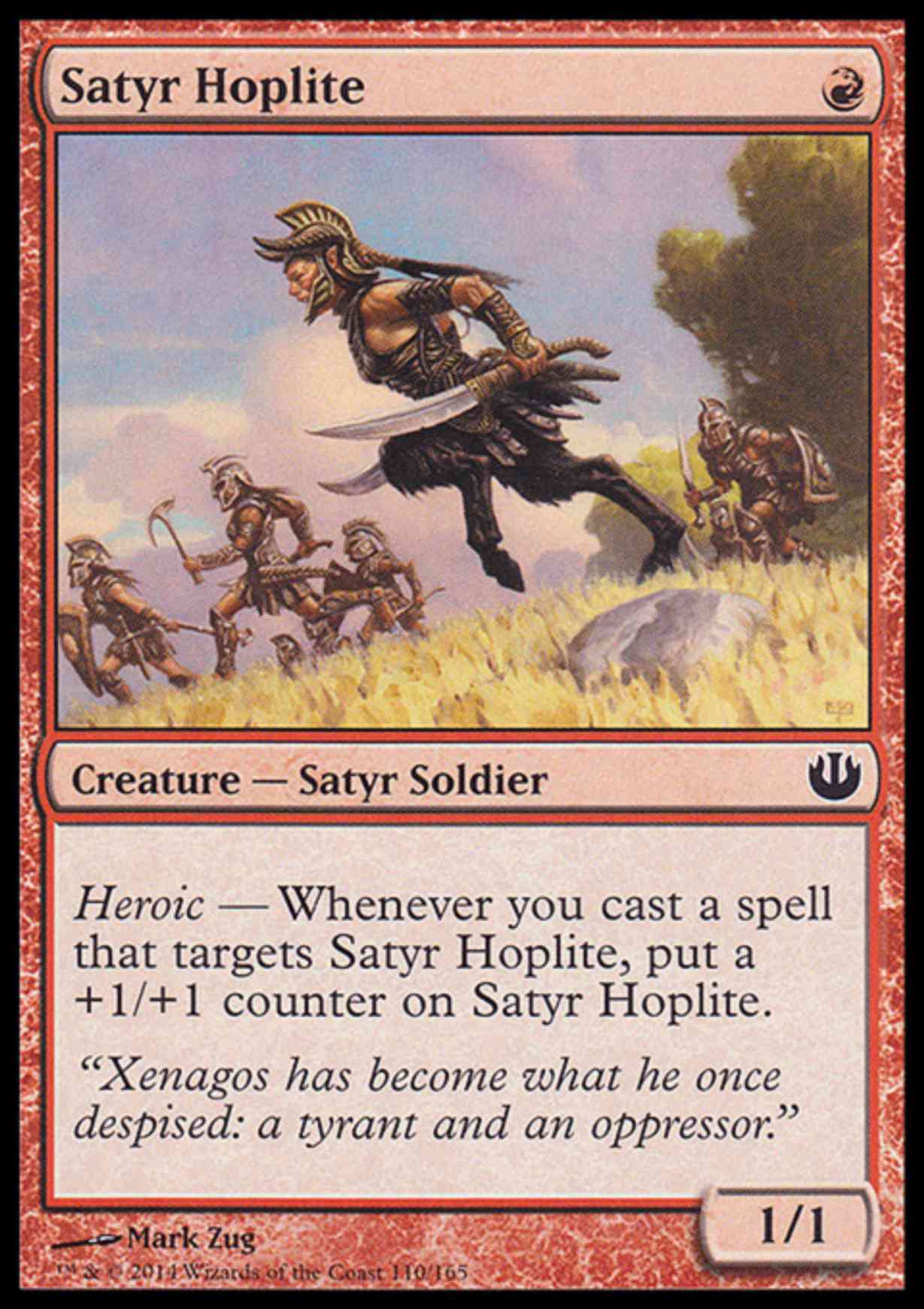 Satyr Hoplite magic card front
