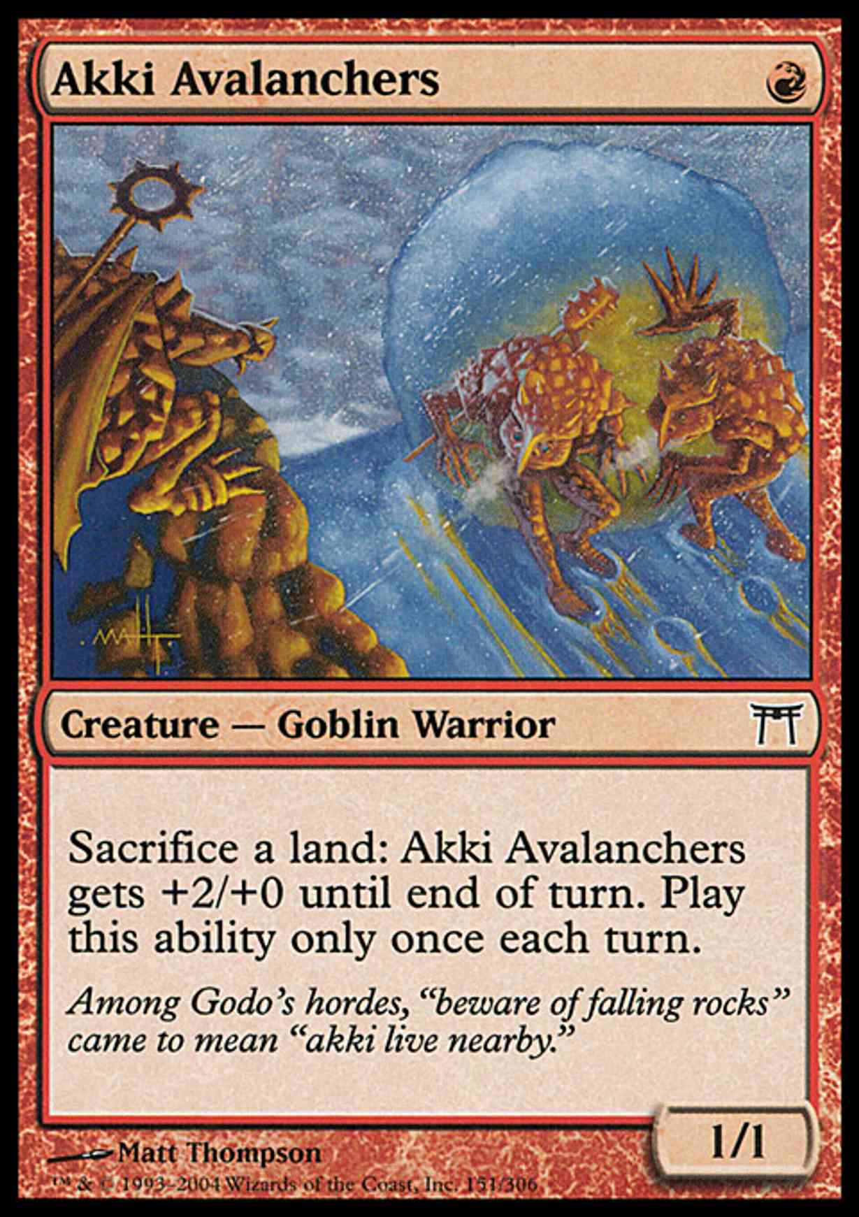 Akki Avalanchers magic card front
