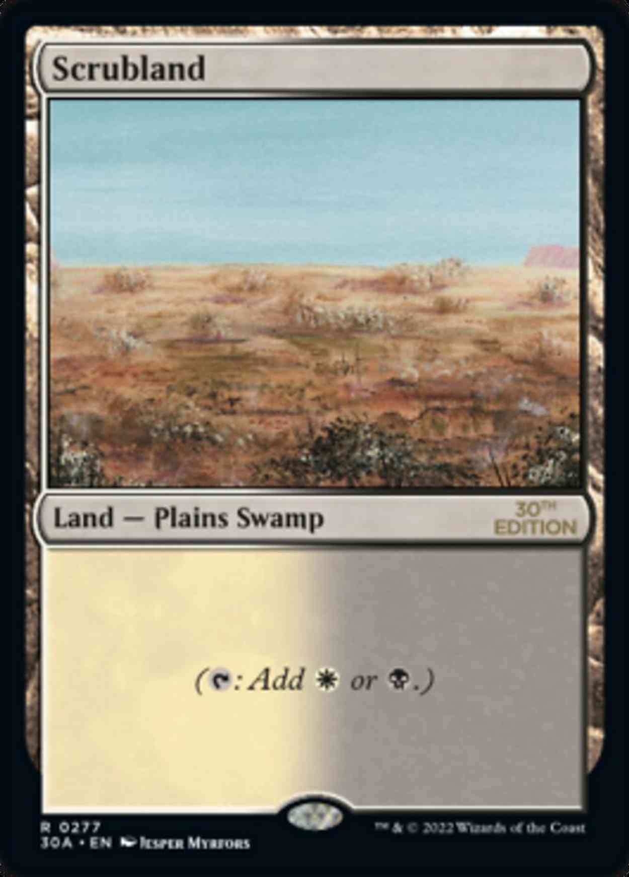 Scrubland magic card front