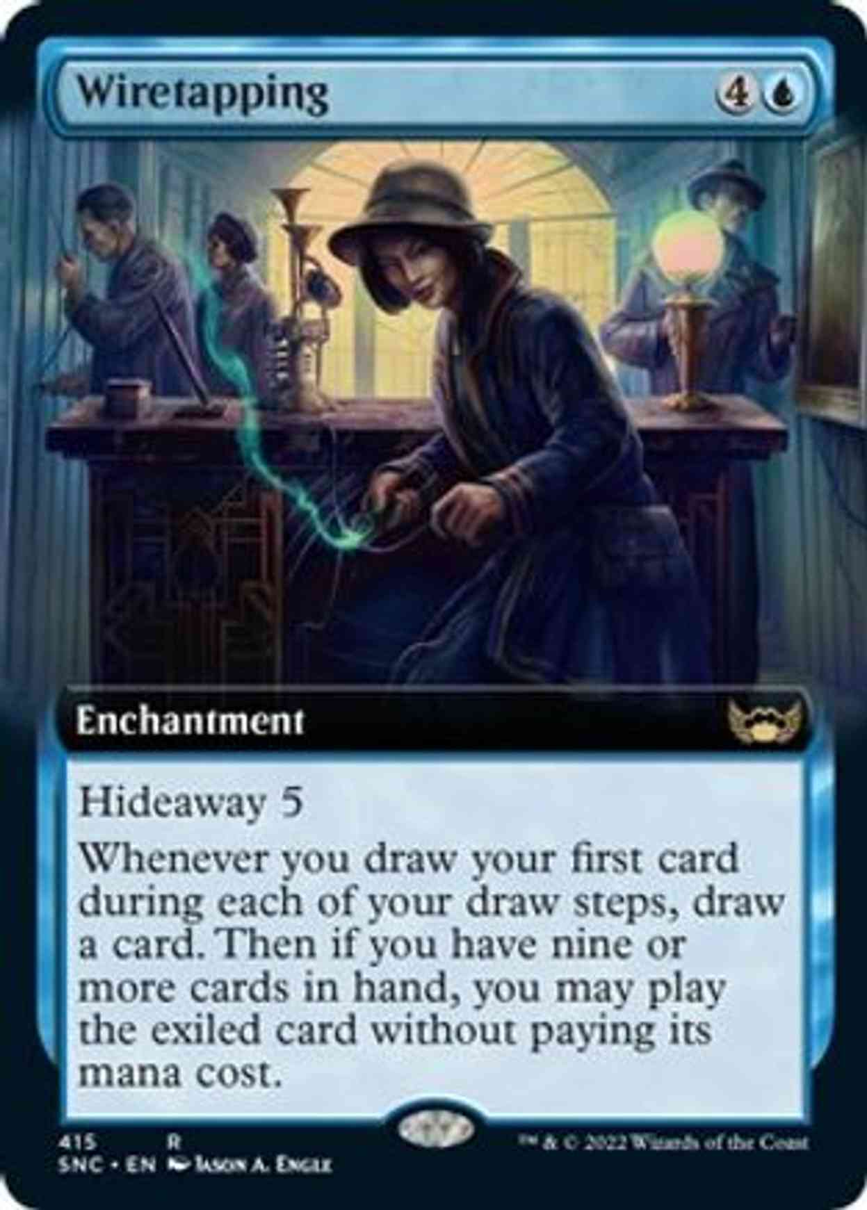 Wiretapping (Extended Art) magic card front