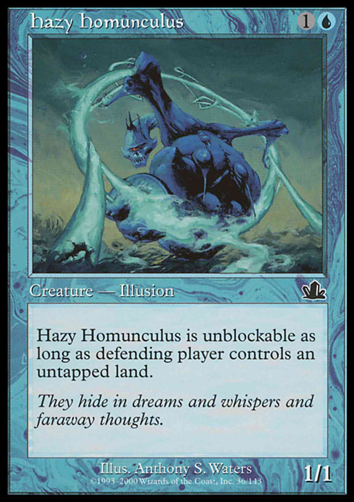 Hazy Homunculus magic card front