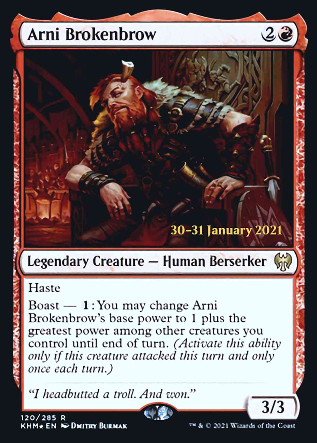Arni Brokenbrow magic card front