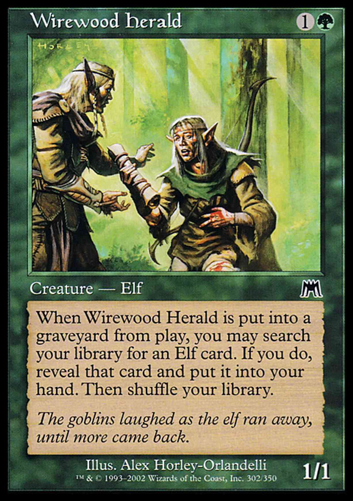 Wirewood Herald magic card front