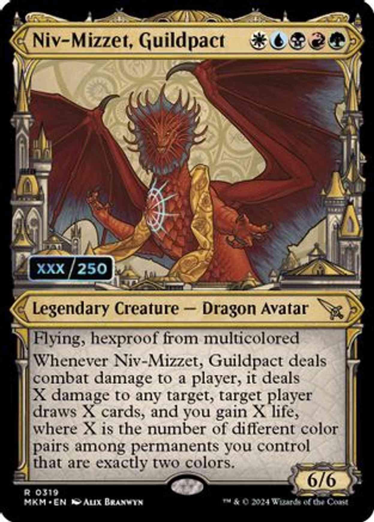 Niv-Mizzet, Guildpact (Serial Numbered) magic card front