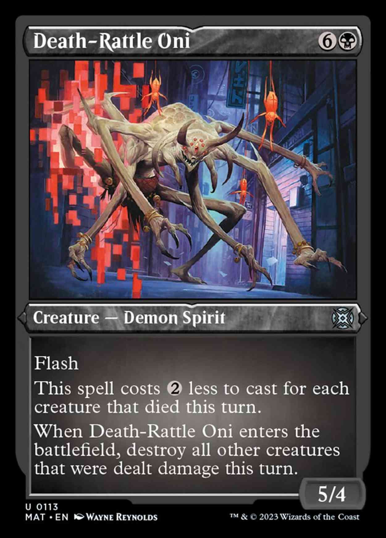 Death-Rattle Oni (Foil Etched) magic card front