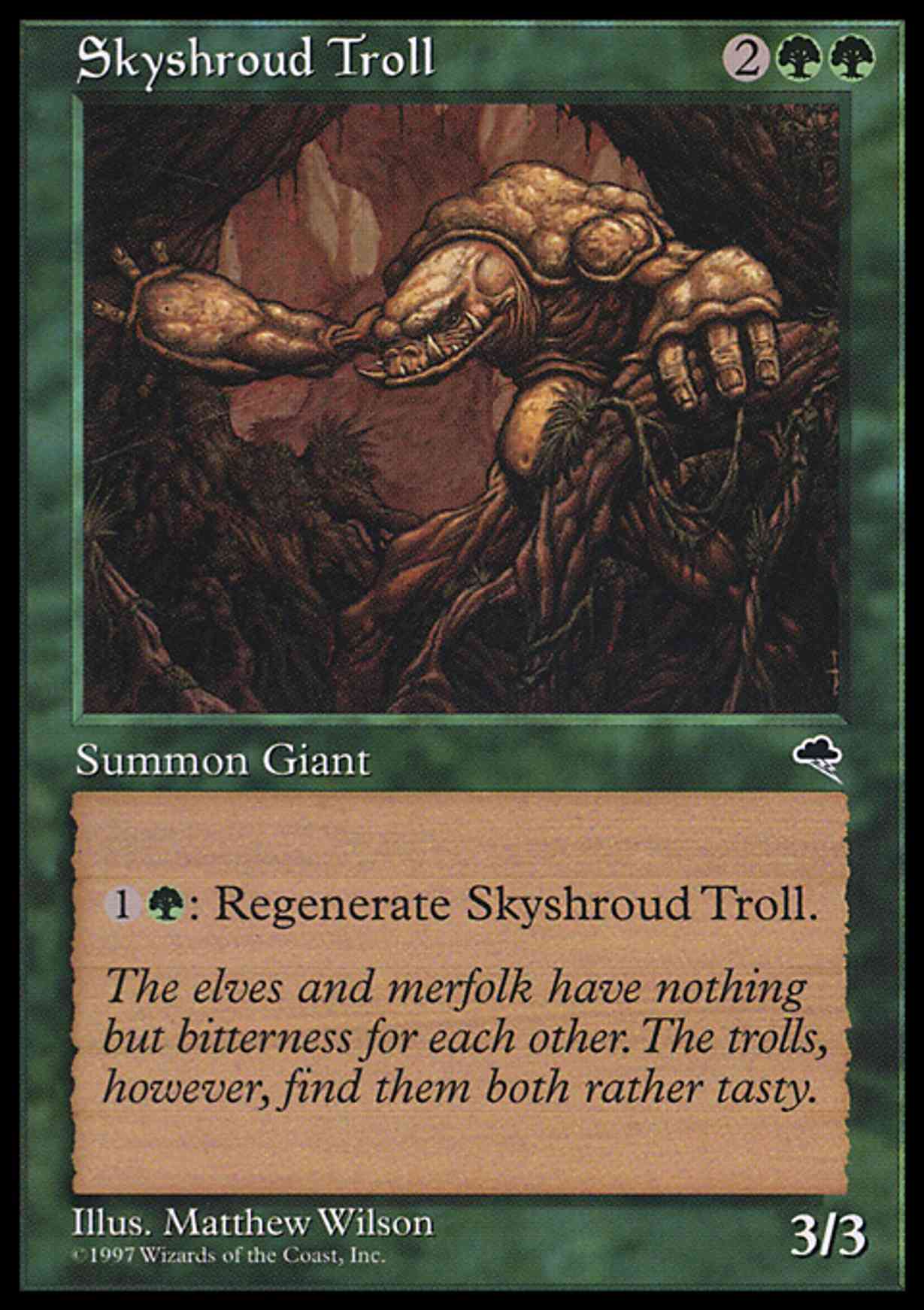 Skyshroud Troll magic card front