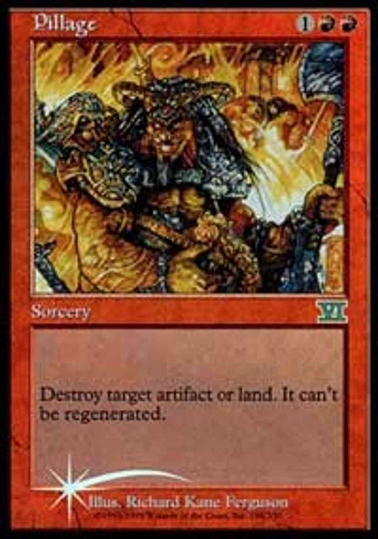 Pillage magic card front