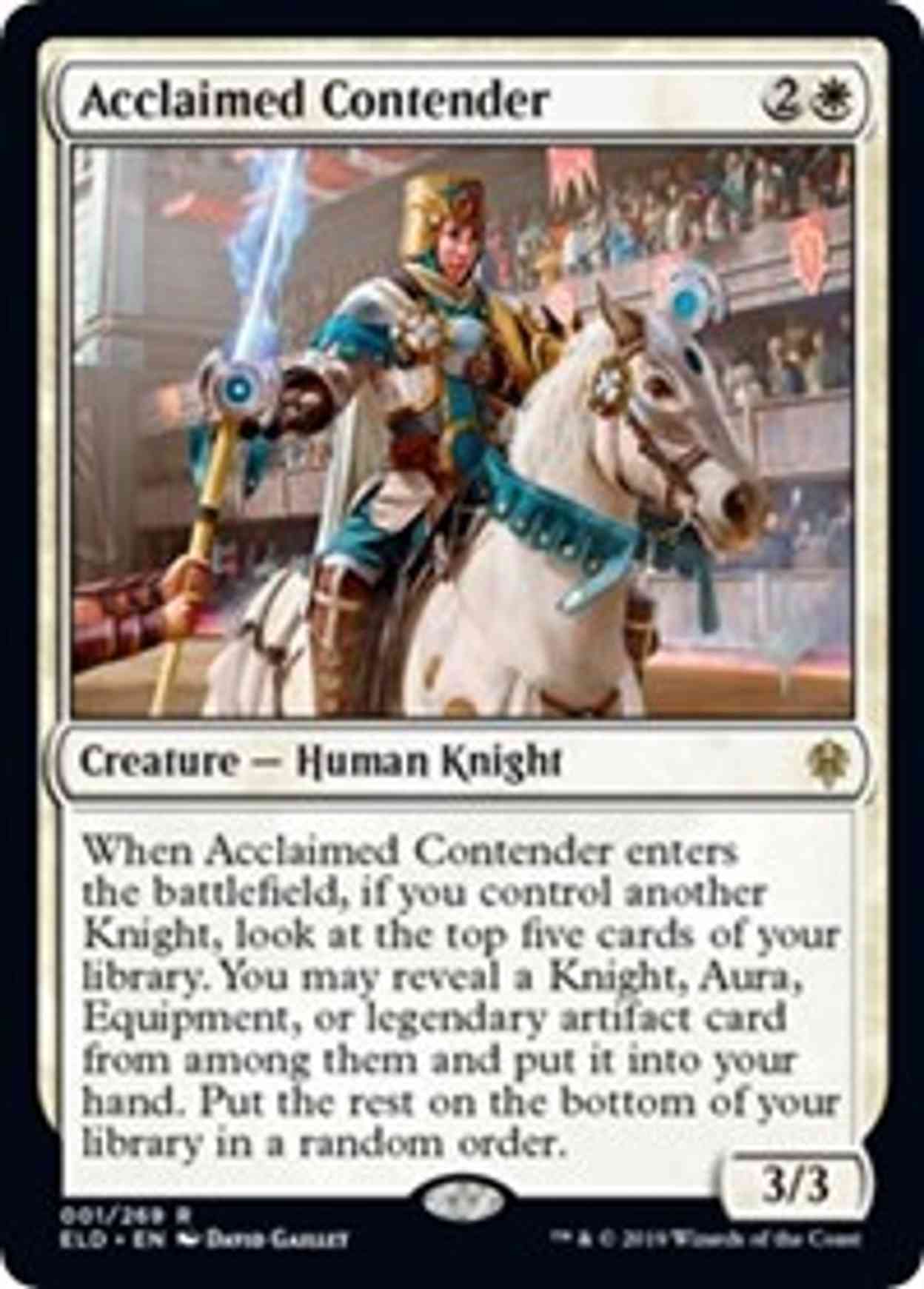 Acclaimed Contender magic card front