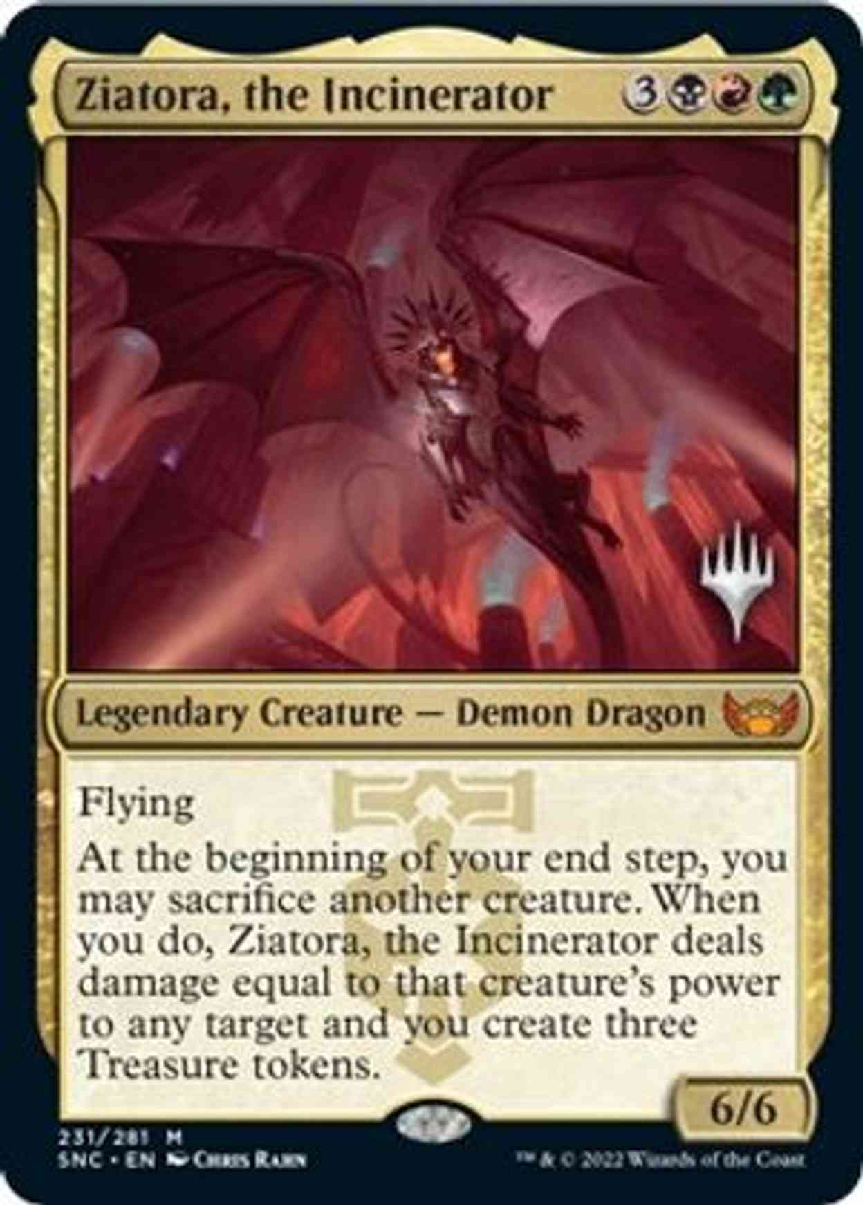 Ziatora, the Incinerator magic card front