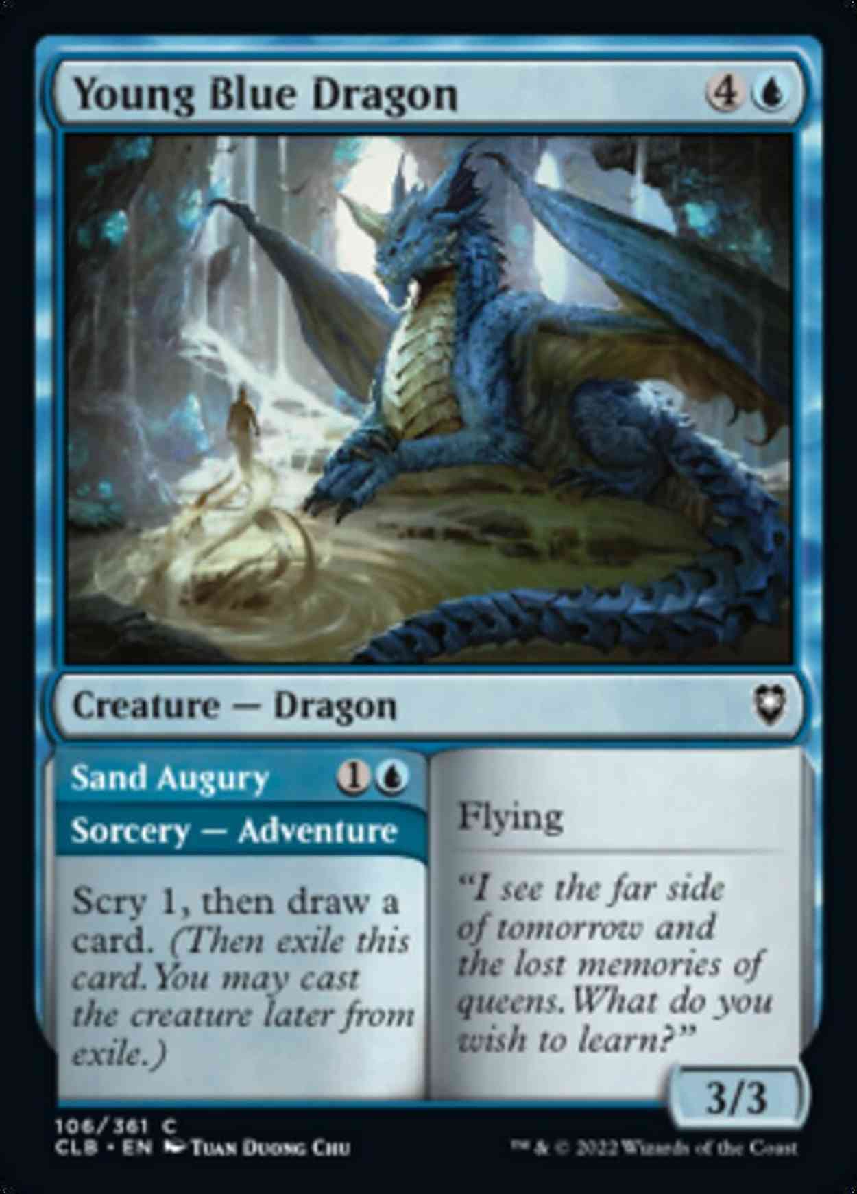 Young Blue Dragon magic card front