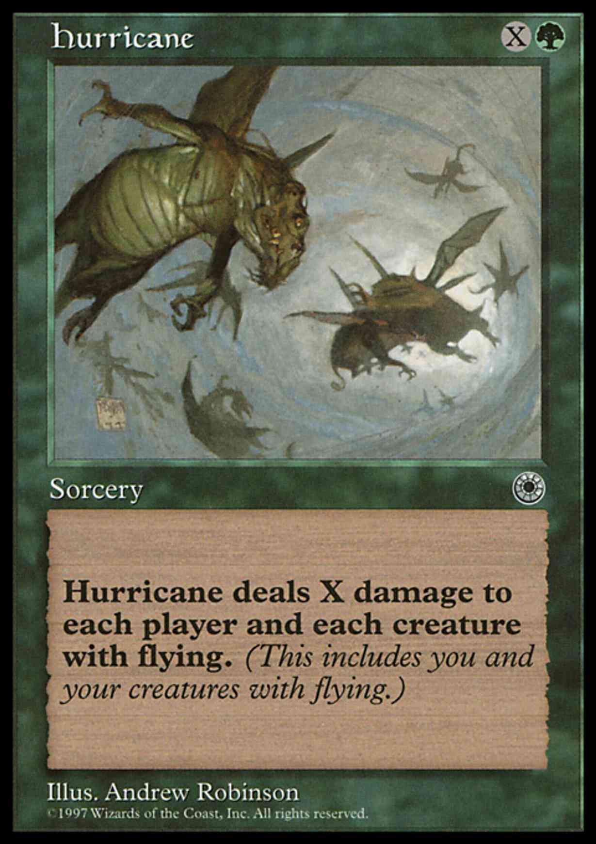 Hurricane magic card front