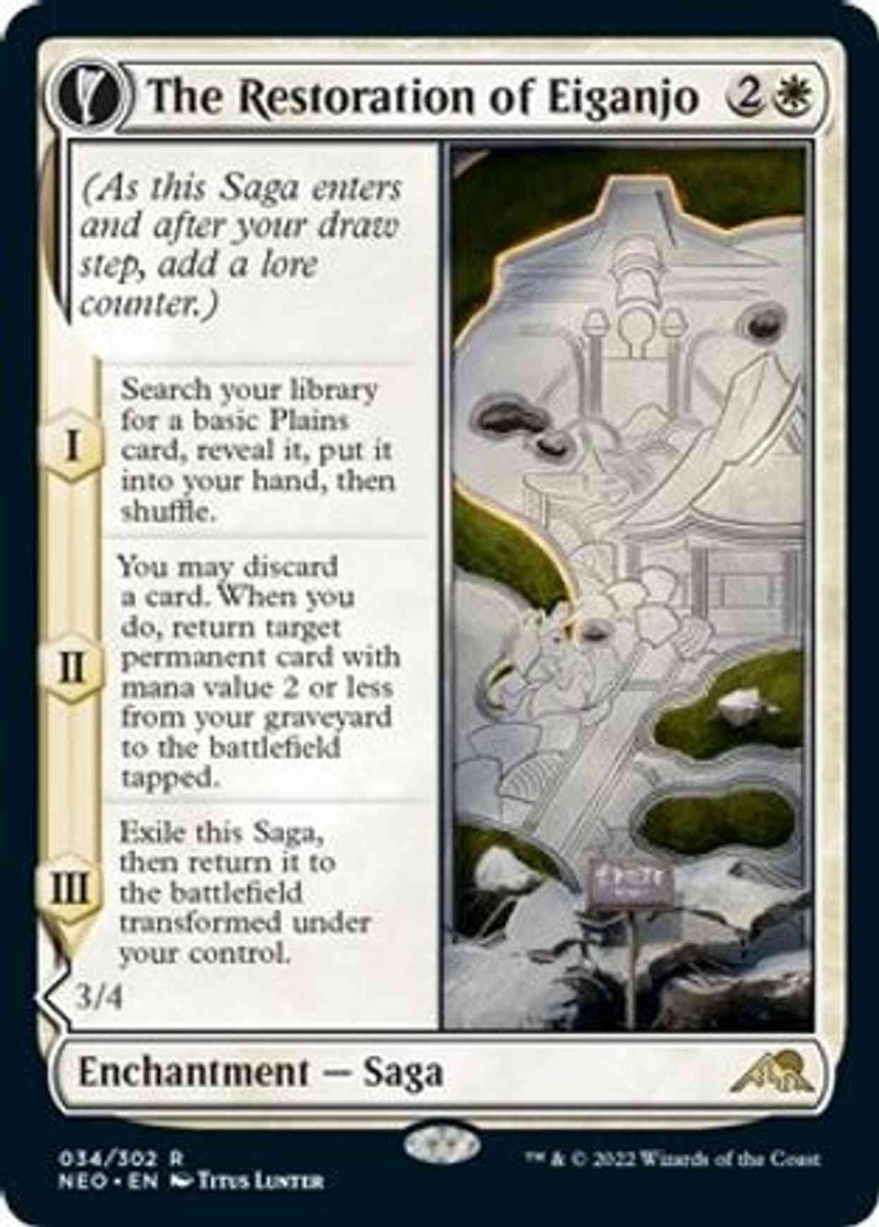 The Restoration of Eiganjo magic card front