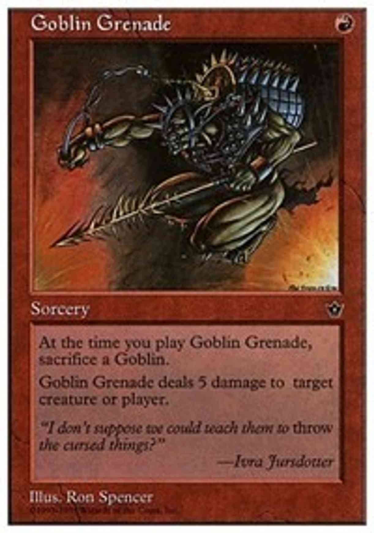 Goblin Grenade magic card front