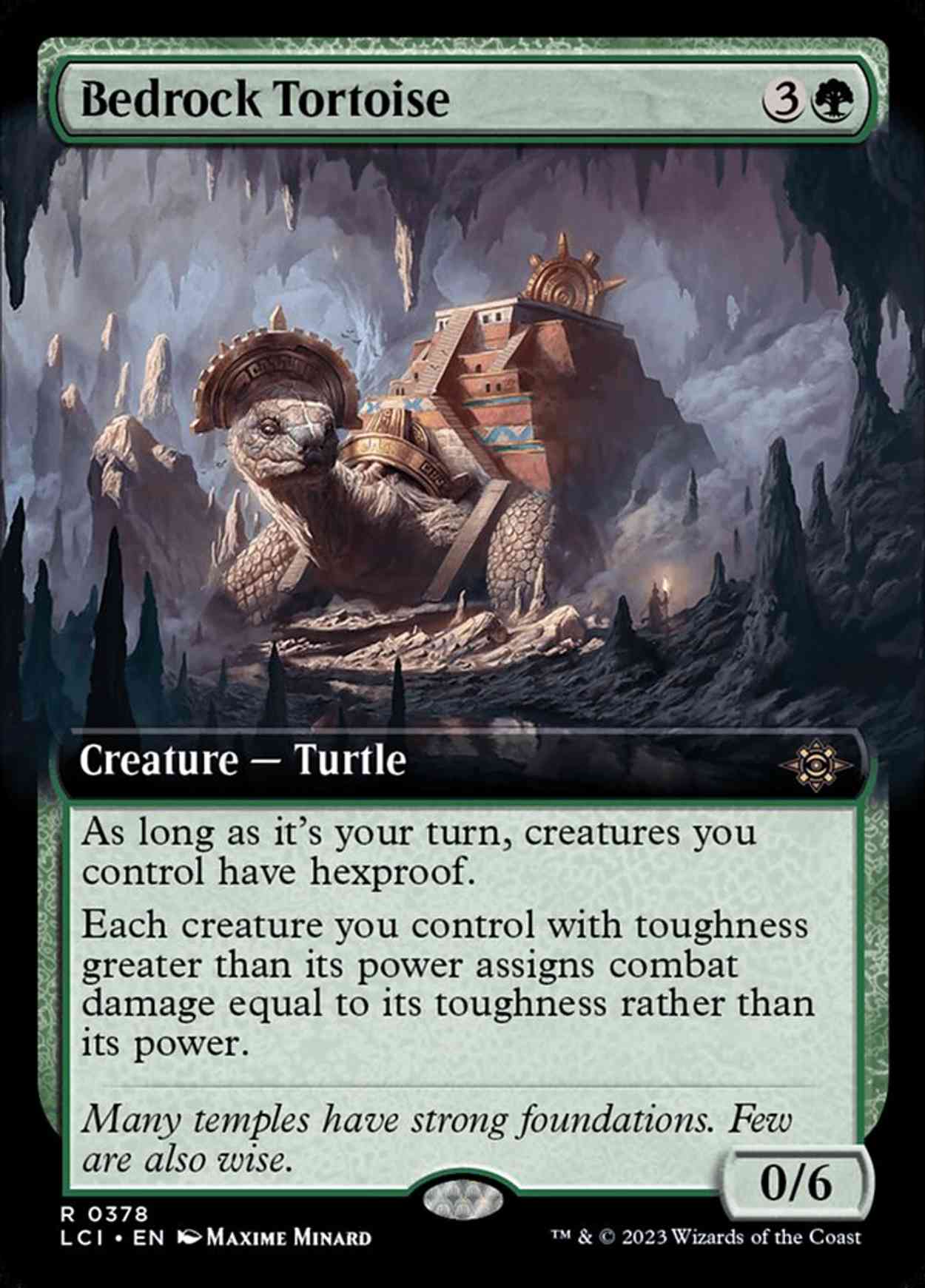 Bedrock Tortoise (Extended Art) magic card front