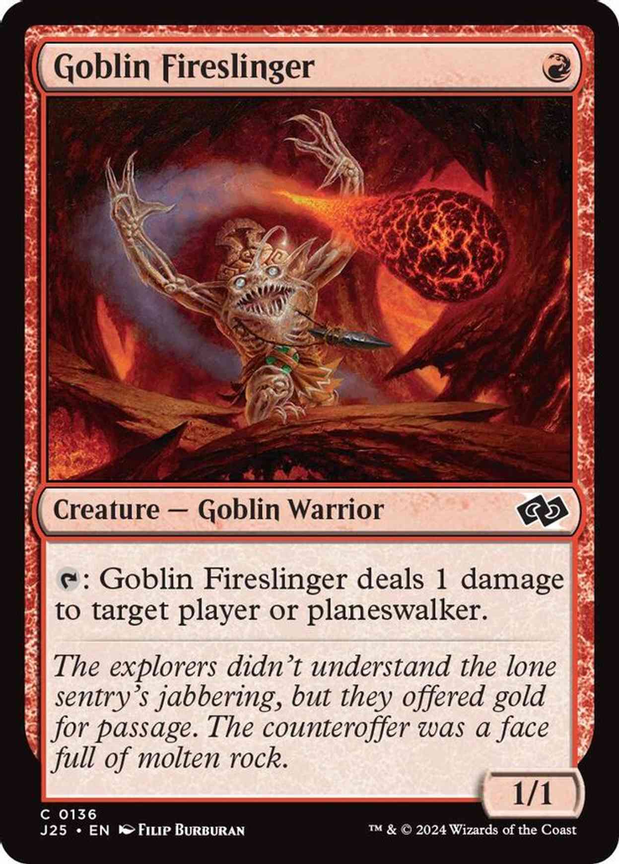 Goblin Fireslinger magic card front