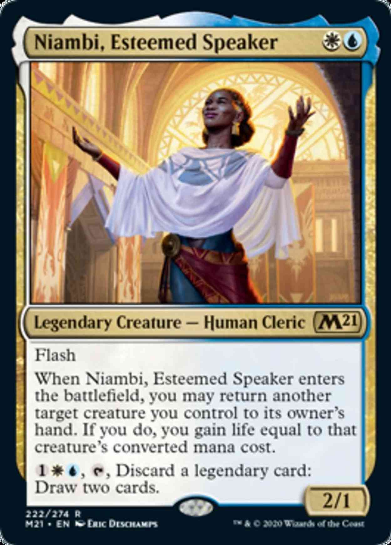 Niambi, Esteemed Speaker magic card front