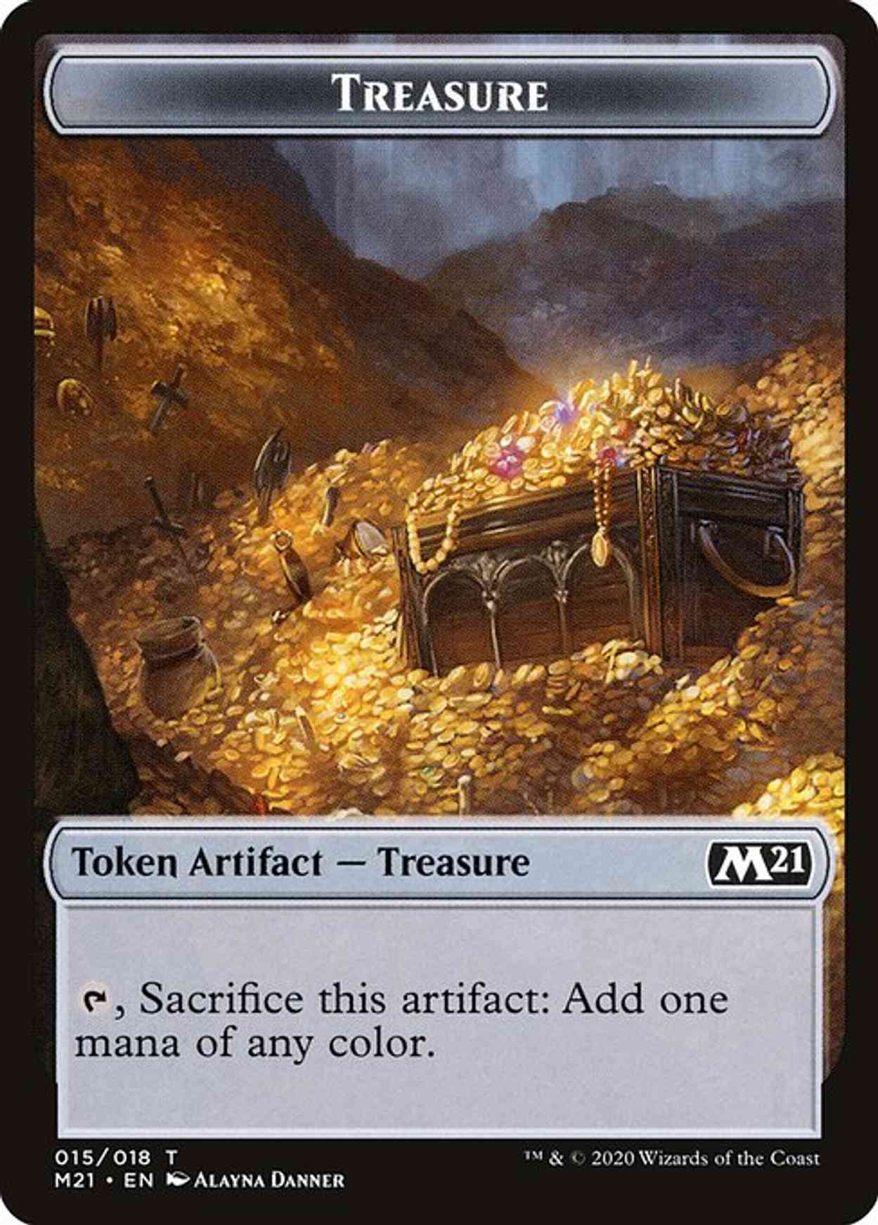 Treasure // Zombie Double-sided Token magic card front