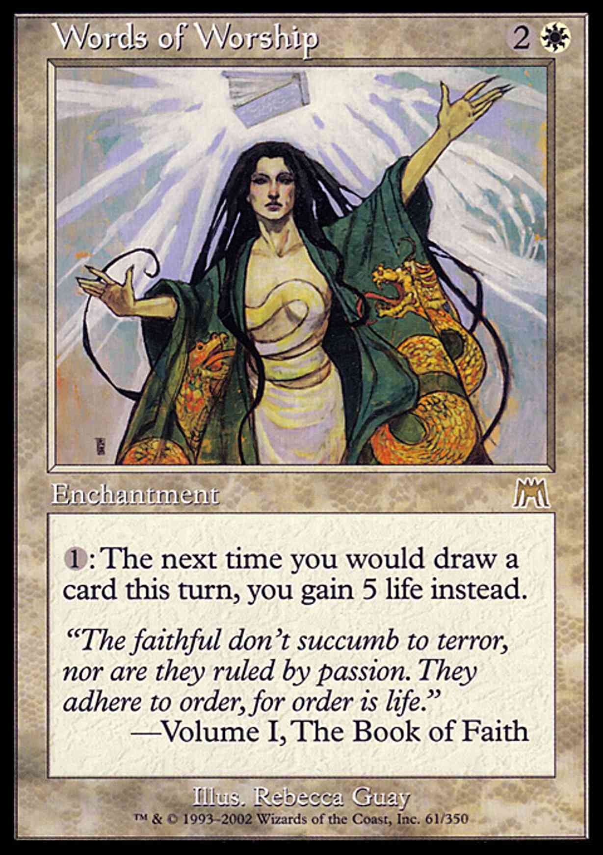 Words of Worship magic card front