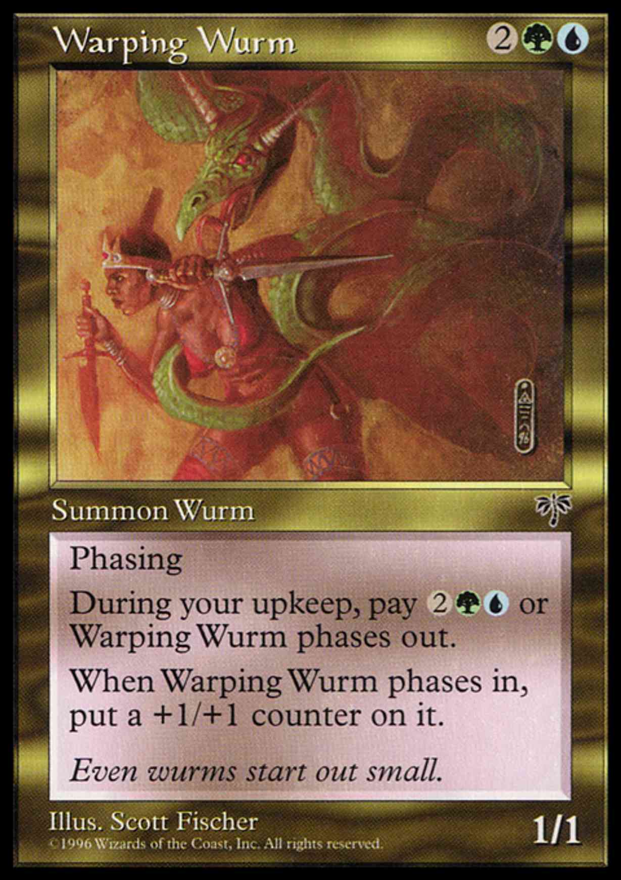 Warping Wurm magic card front