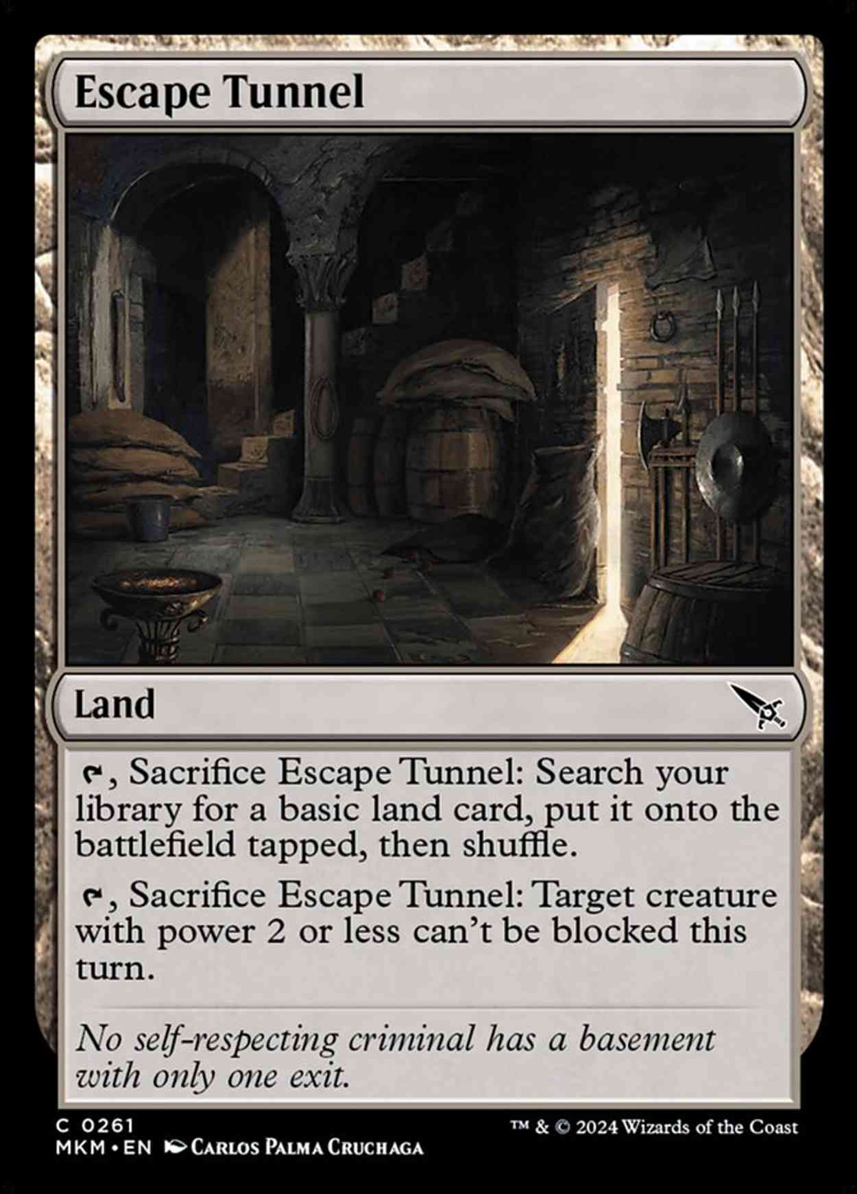 Escape Tunnel magic card front