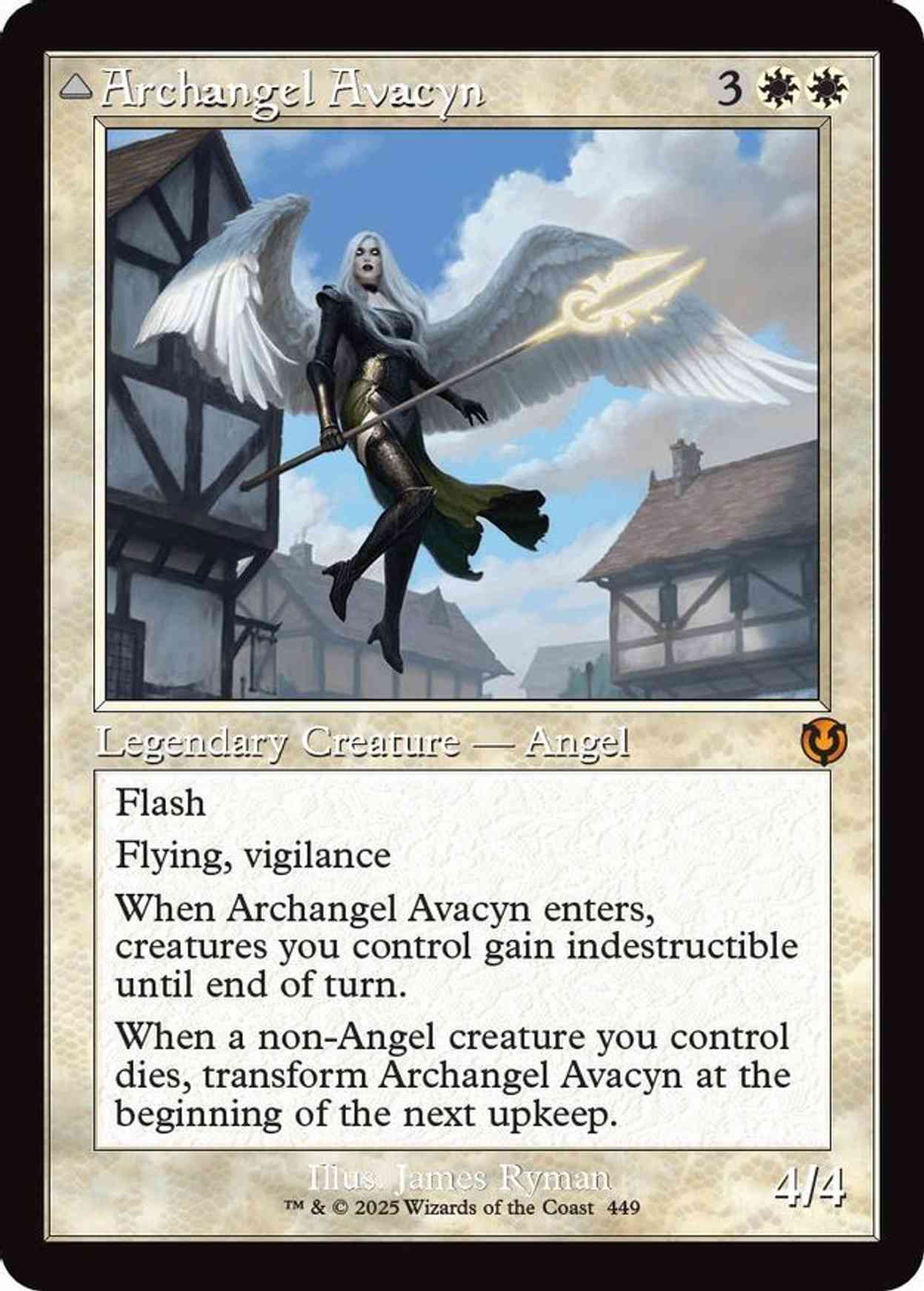 Archangel Avacyn // Avacyn, the Purifier (Retro Frame) magic card front