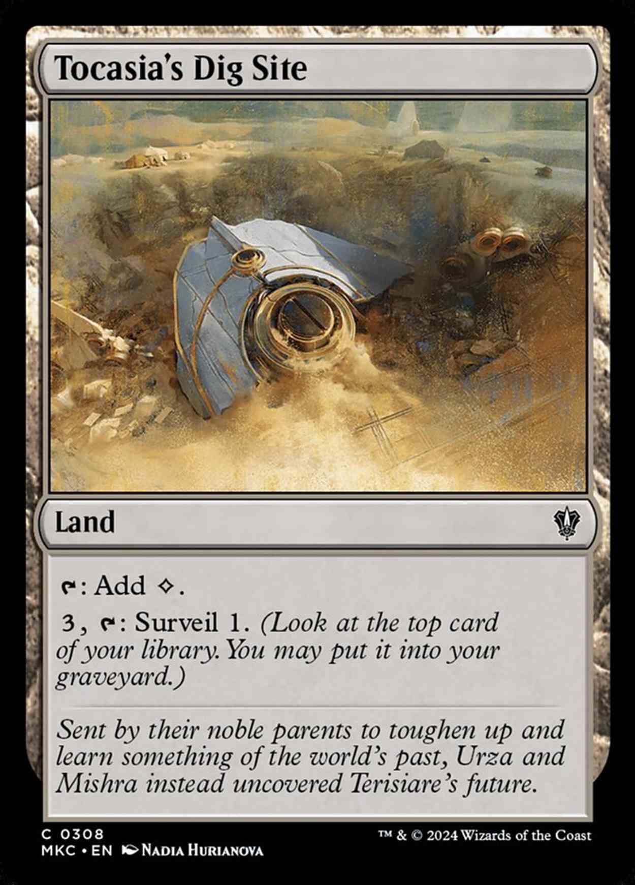 Tocasia's Dig Site magic card front