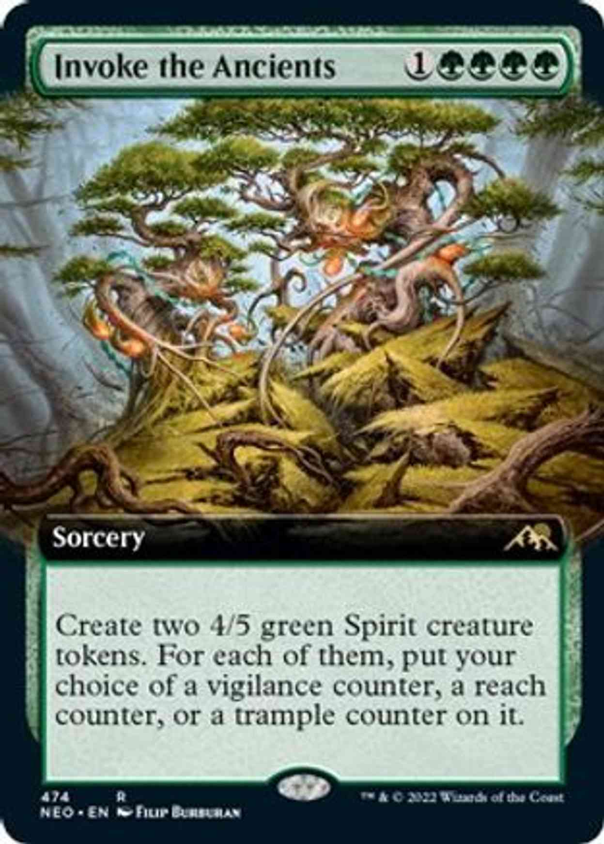 Invoke the Ancients (Extended Art) magic card front